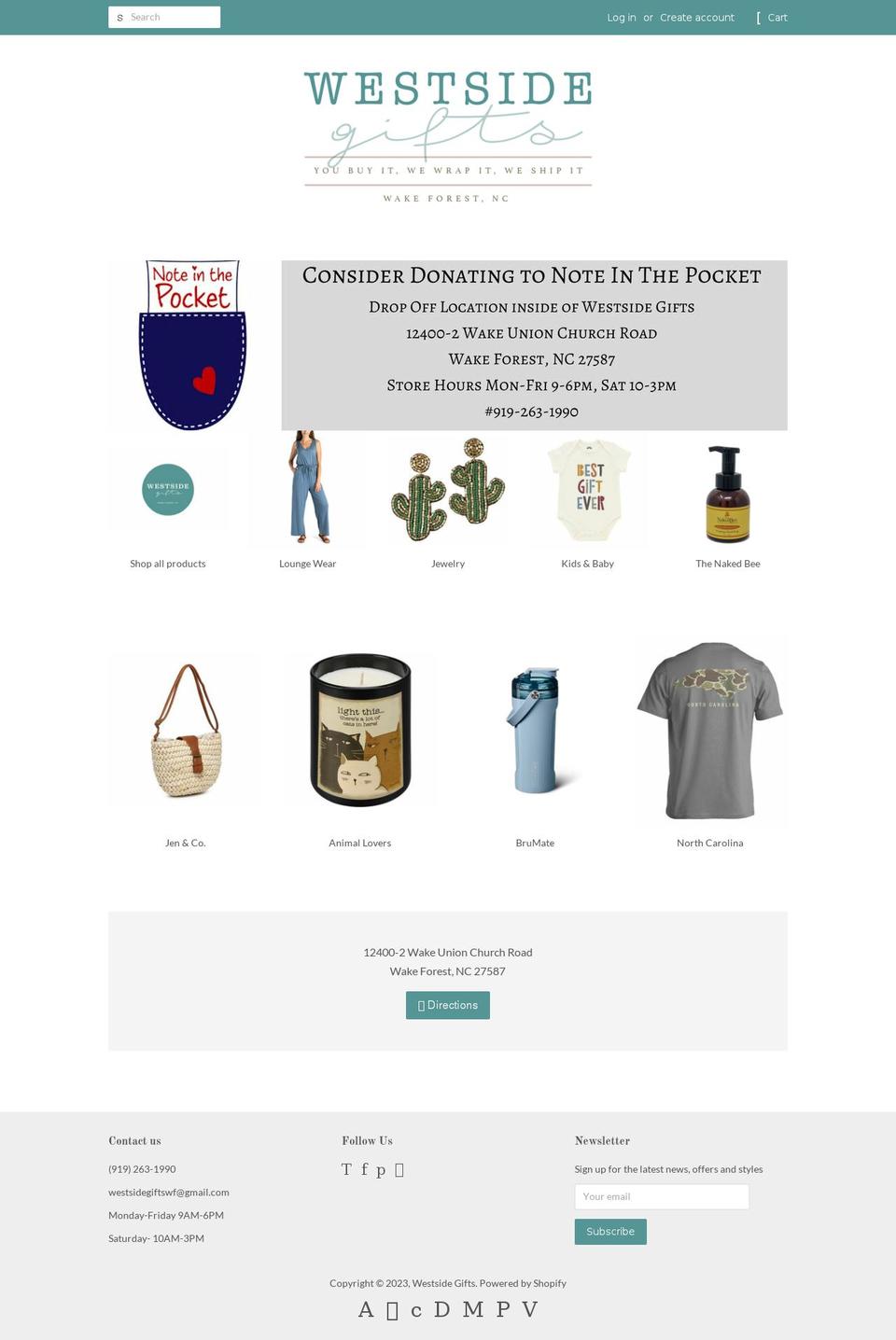 westsidegifts.com shopify website screenshot