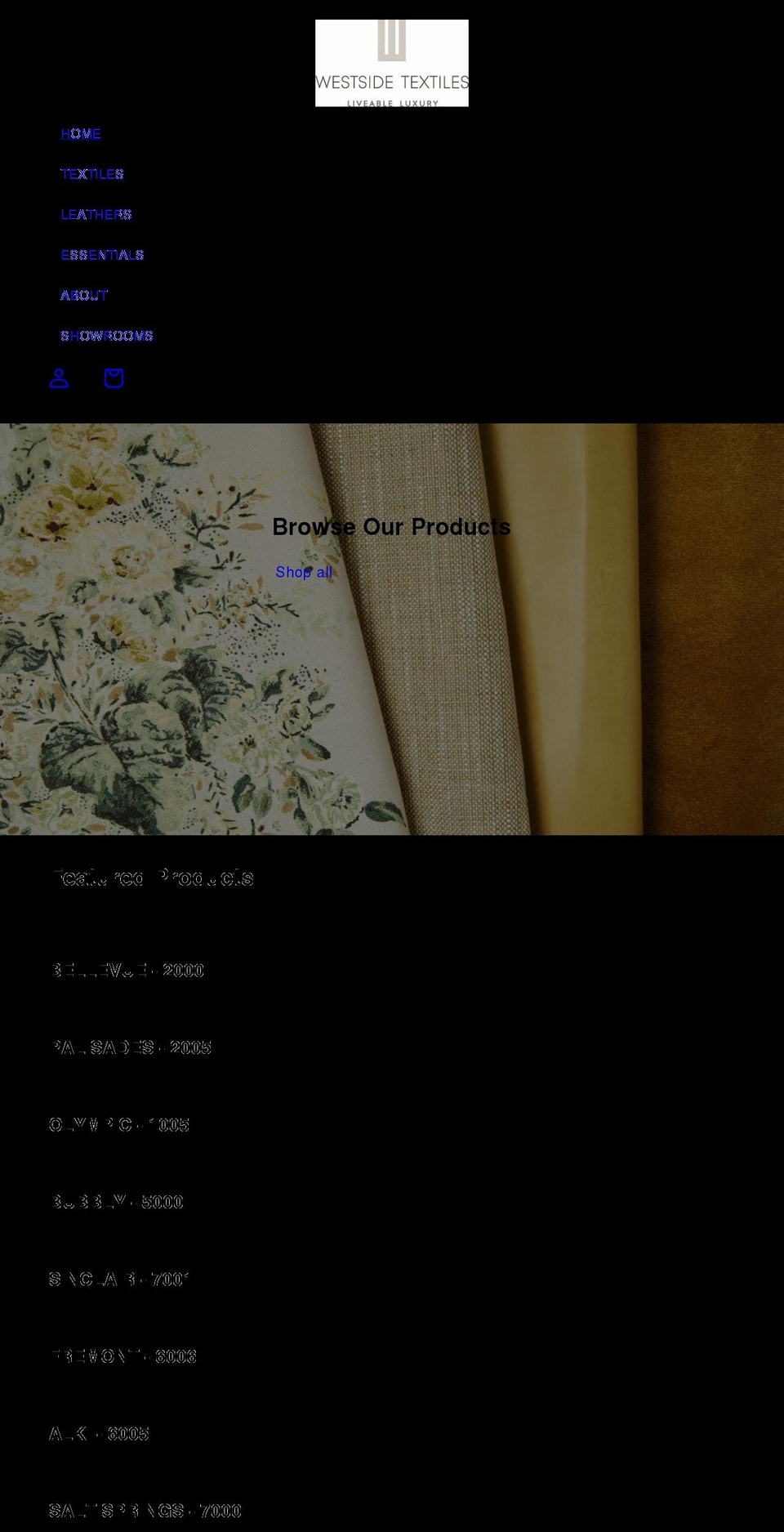 westsidetextiles.com shopify website screenshot