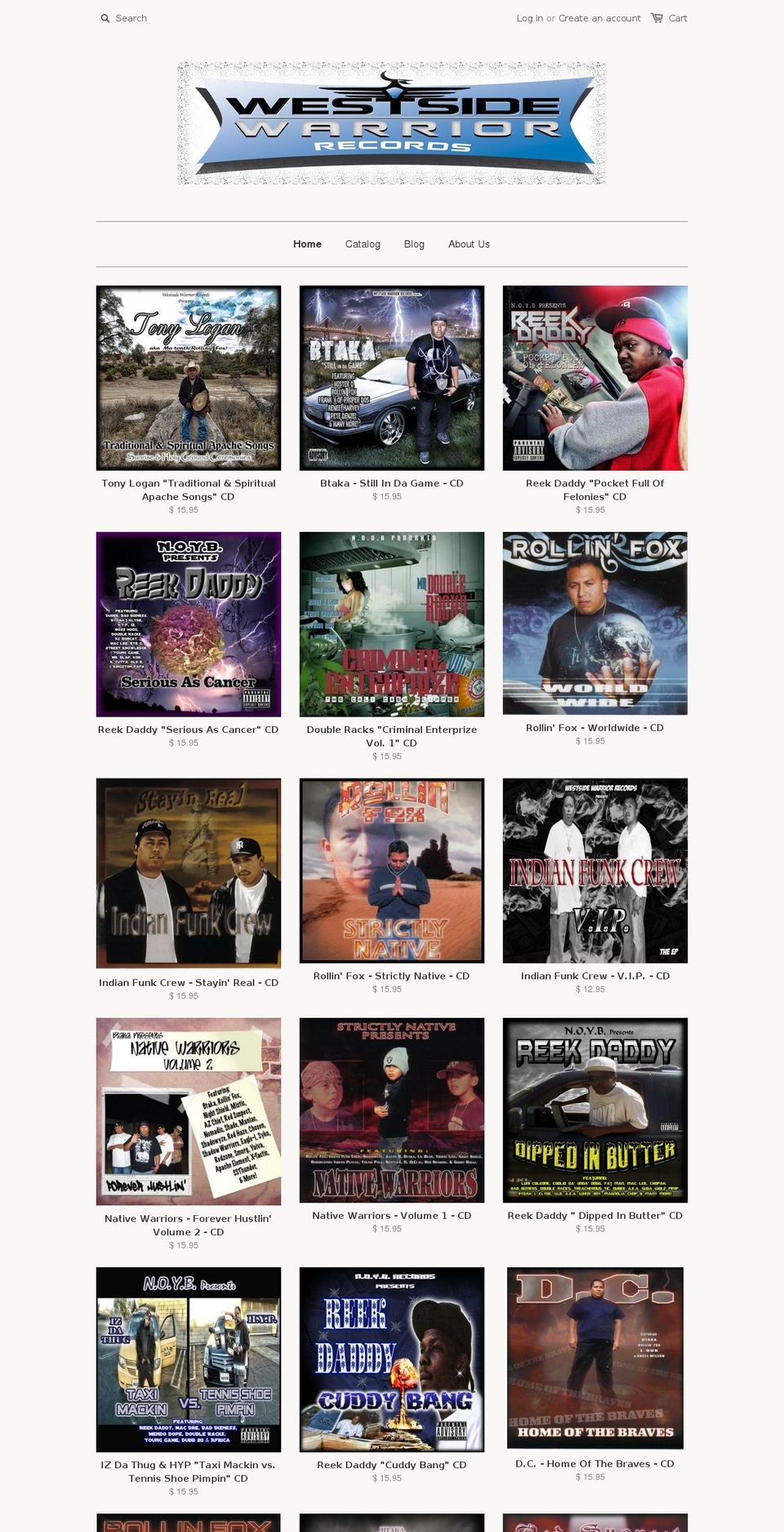 westsidewarriorrecords.com shopify website screenshot