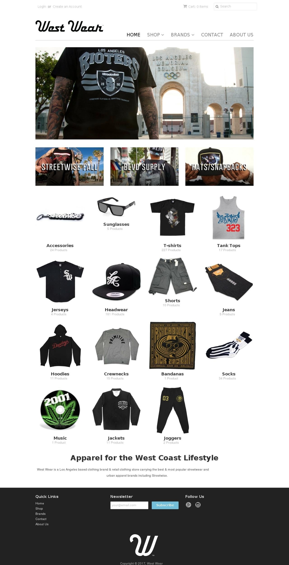 Boost Shopify theme site example westwear.com