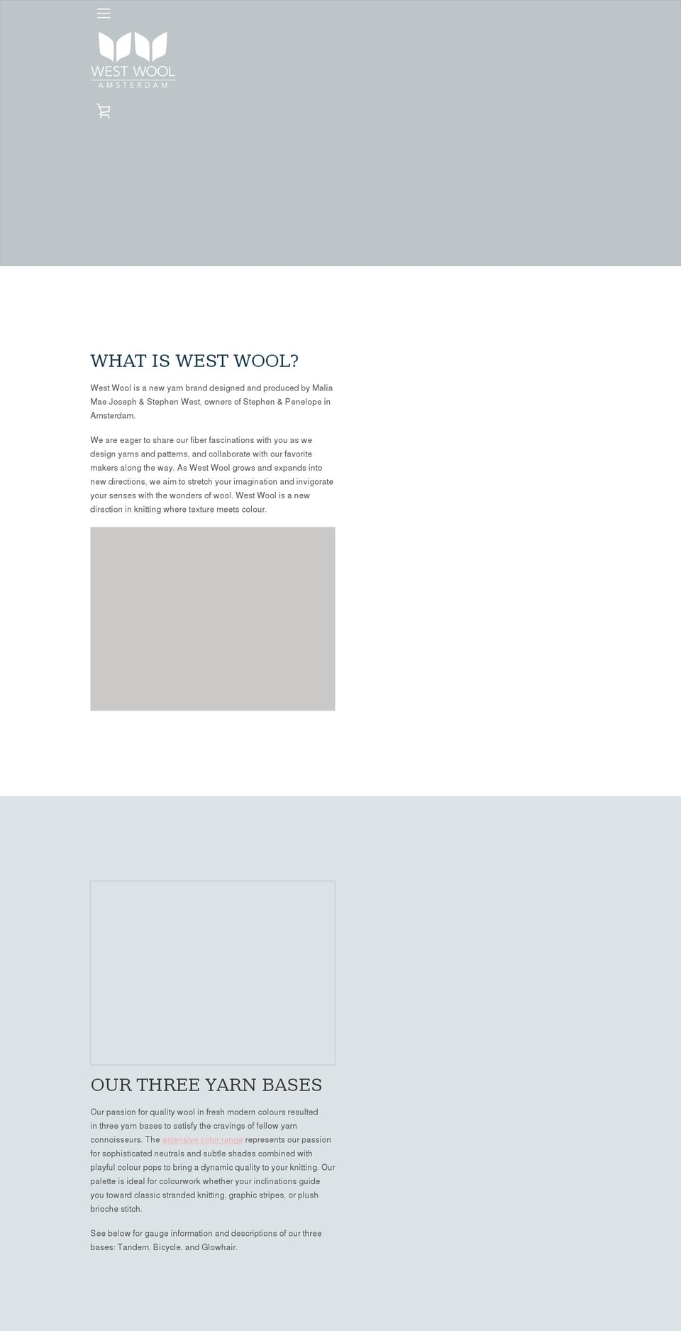 Narrative New Shopify theme site example westwool.com