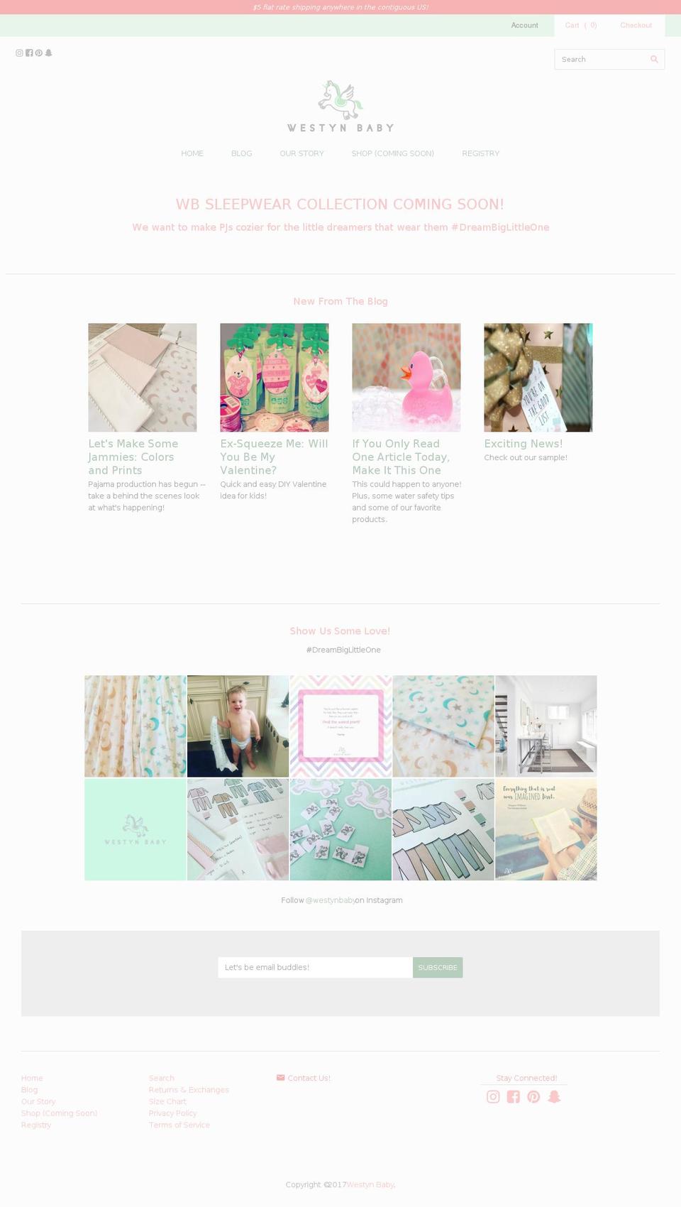 westynbaby.com shopify website screenshot