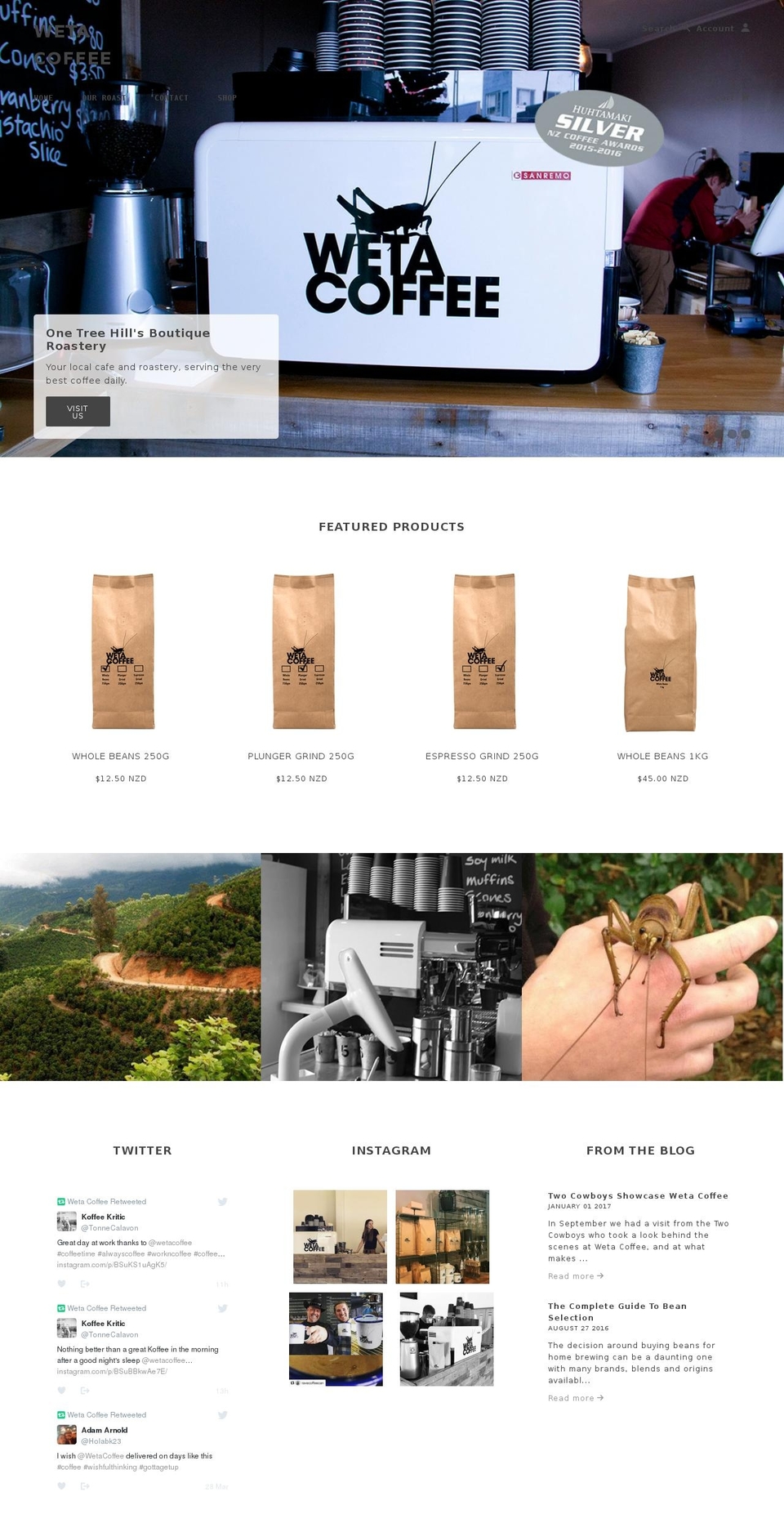 wetacoffee.com shopify website screenshot