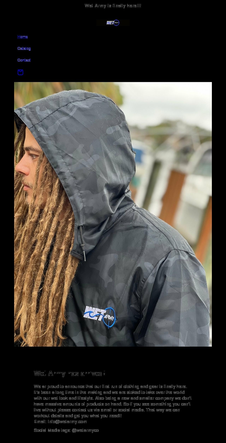 wetarmy.com shopify website screenshot