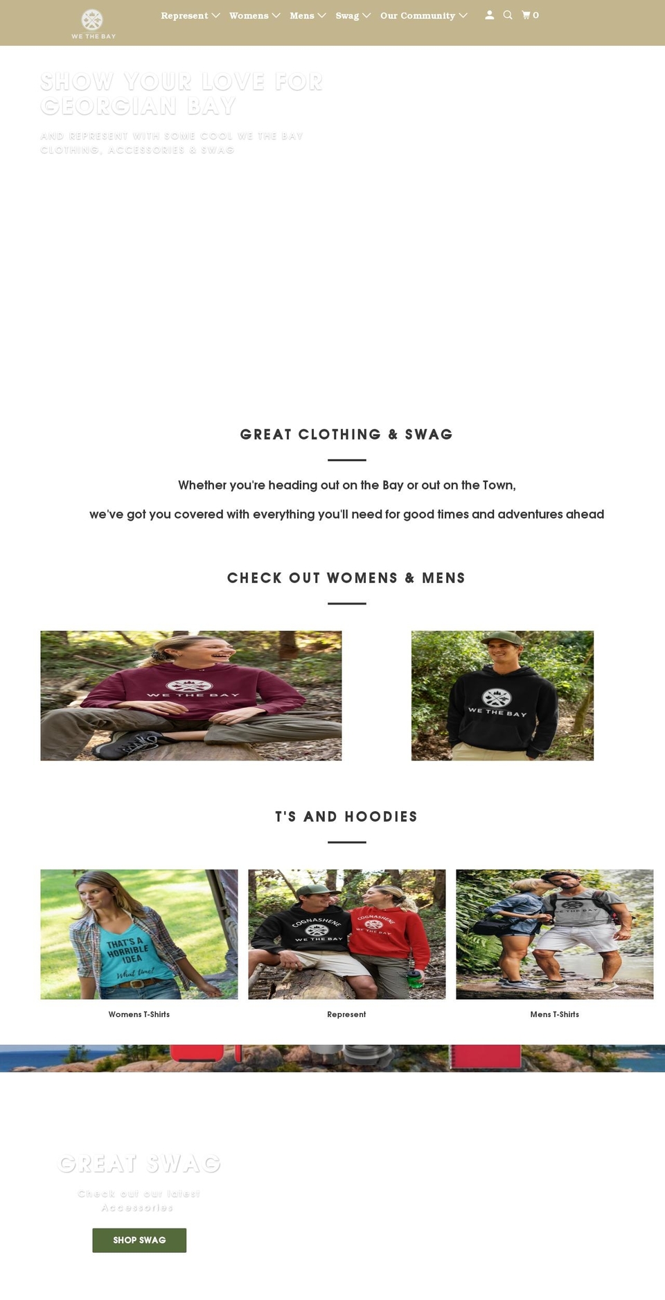wethebay.ca shopify website screenshot
