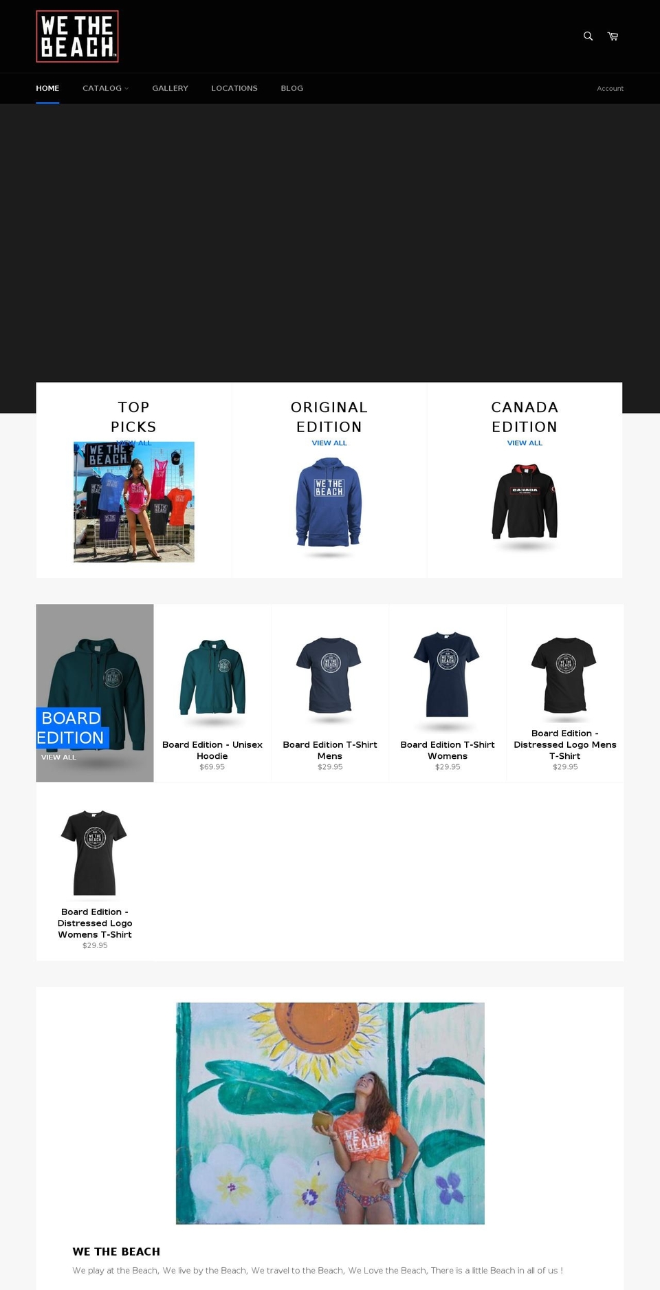 wethebeach.com shopify website screenshot
