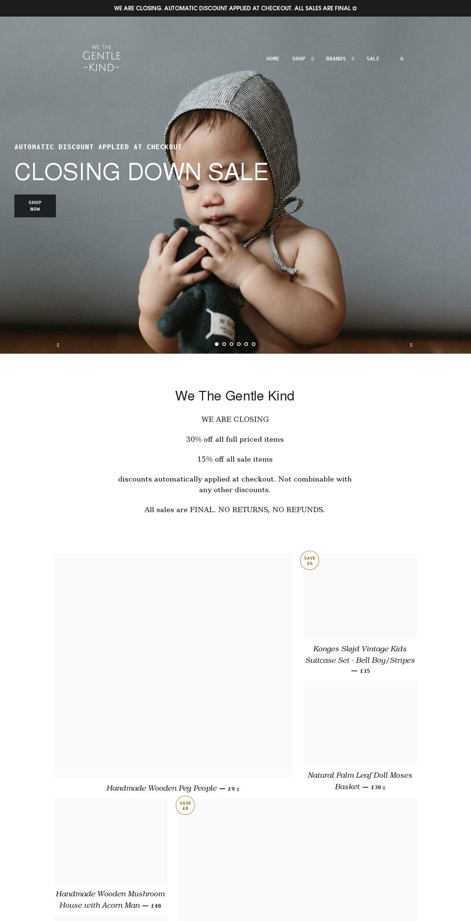 wethegentlekind.com shopify website screenshot