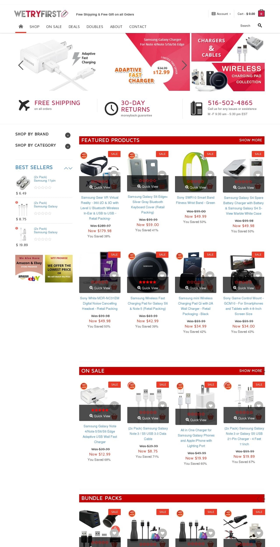 wetryfirst.com shopify website screenshot