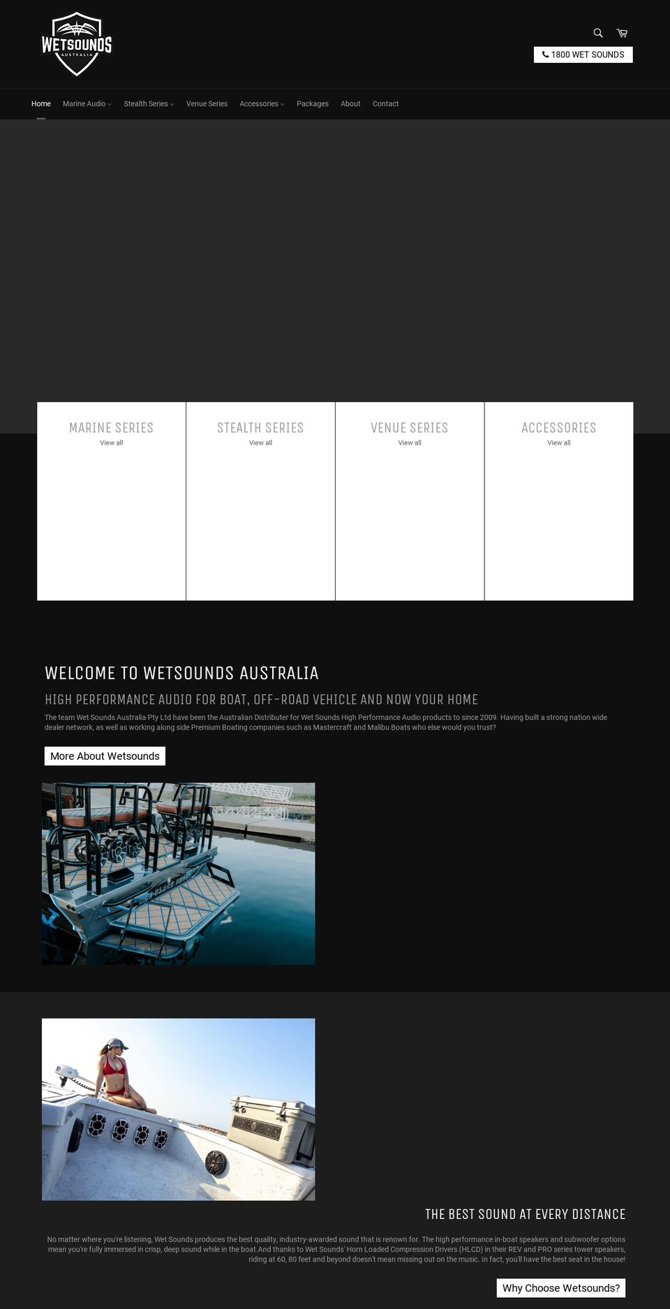 wetsounds.com.au shopify website screenshot