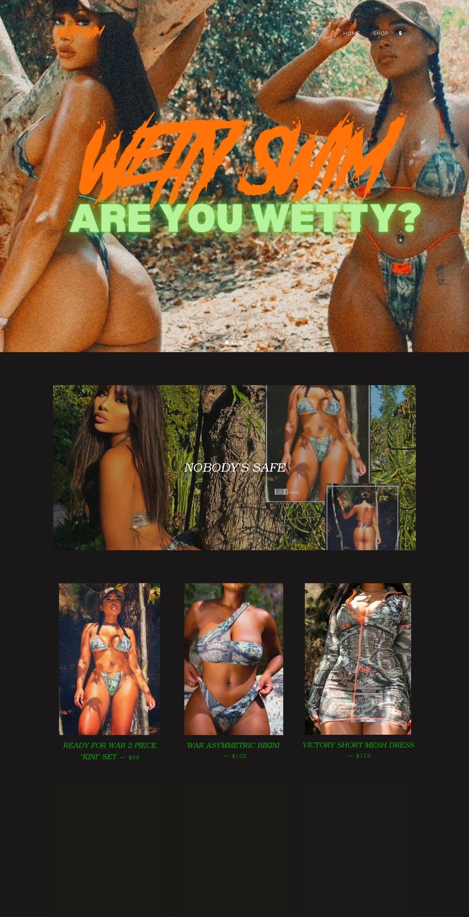 wettyswim.com shopify website screenshot