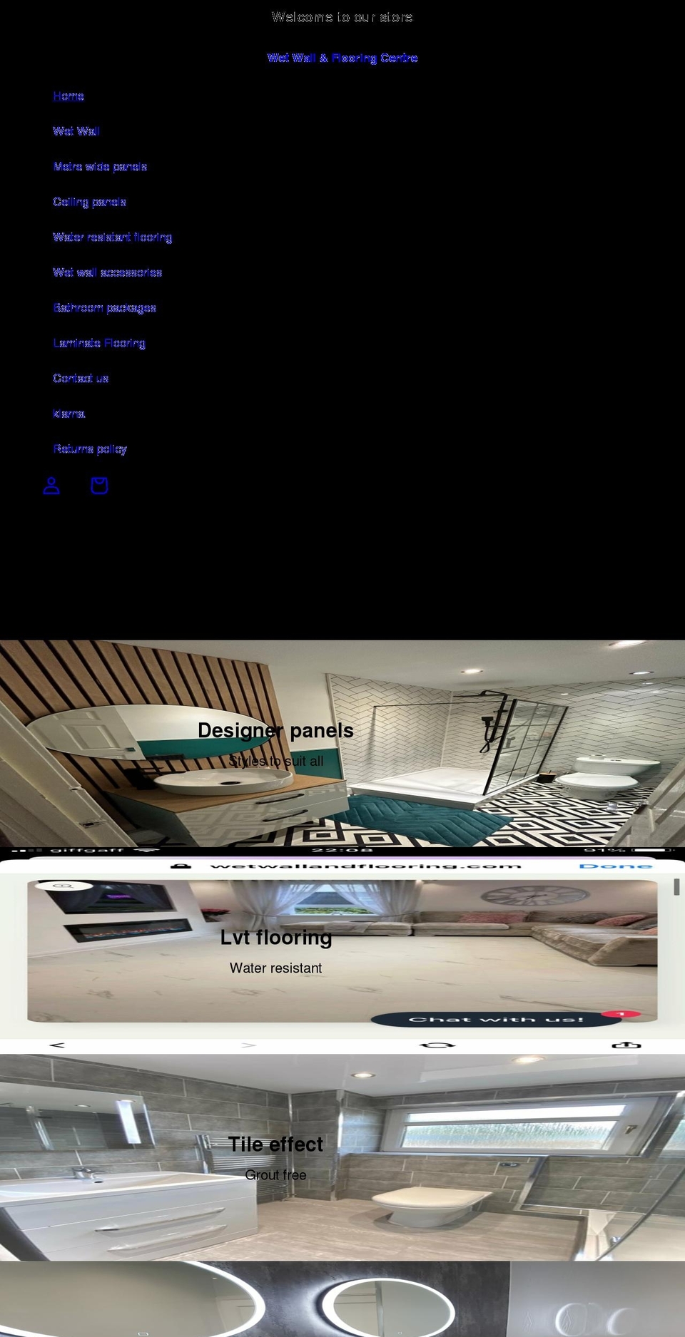 wetwallandflooring.com shopify website screenshot