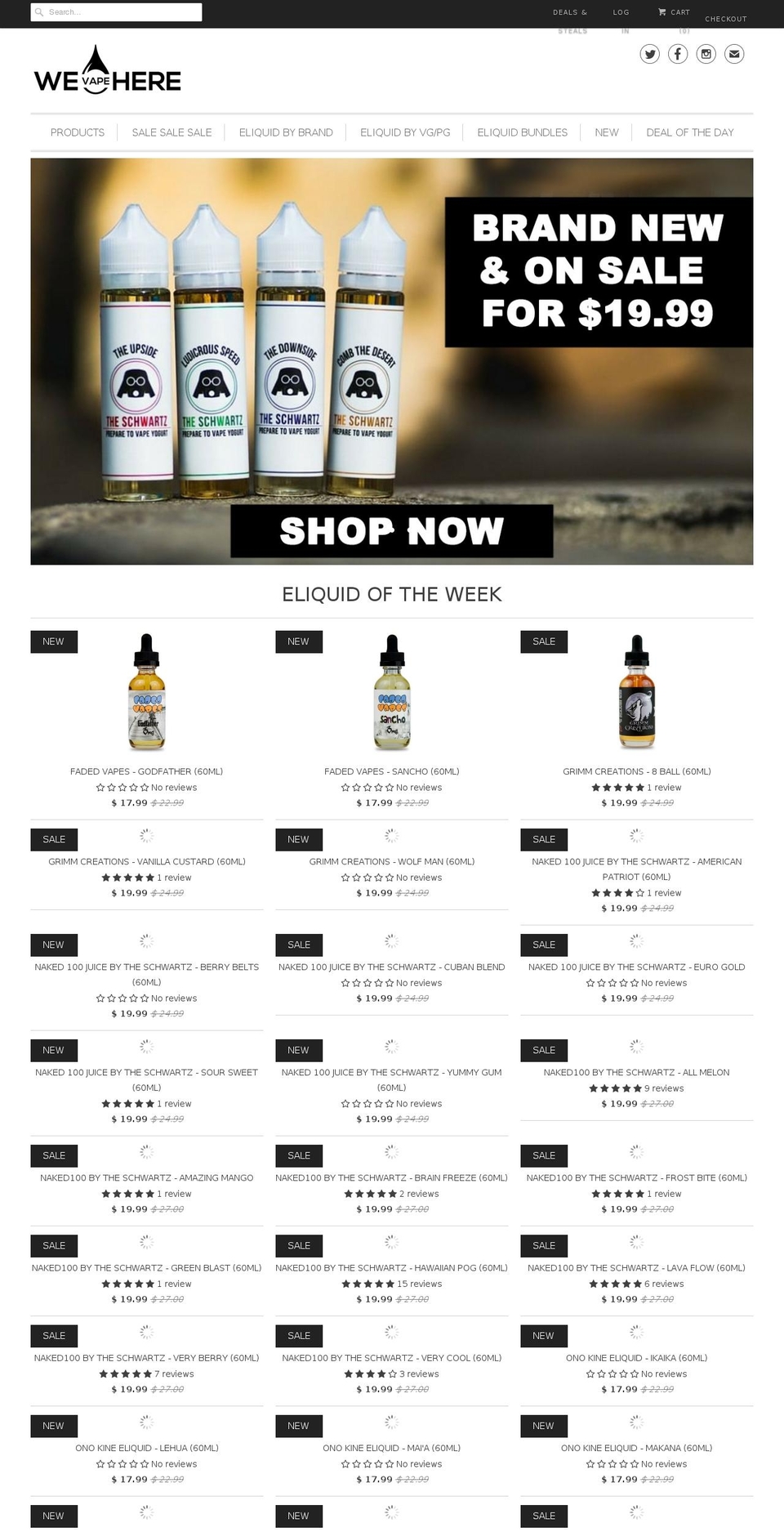 wevapehere.com shopify website screenshot