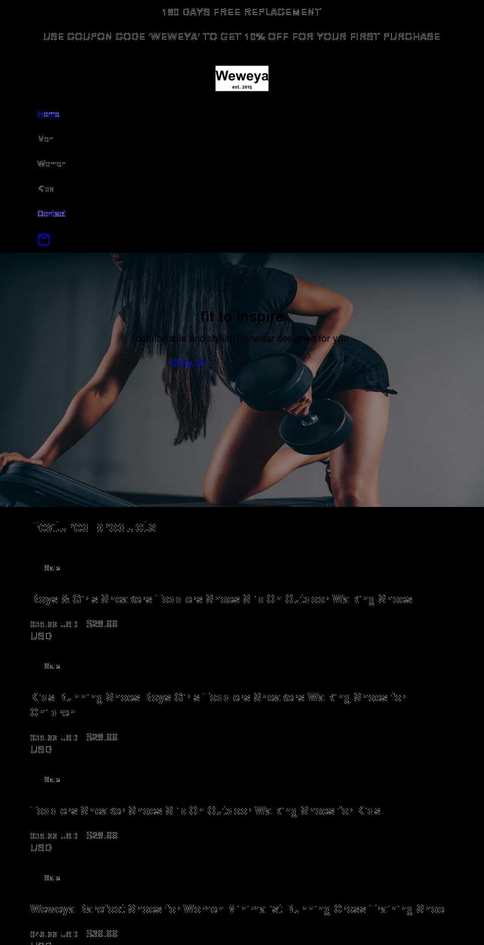 weweya.com shopify website screenshot