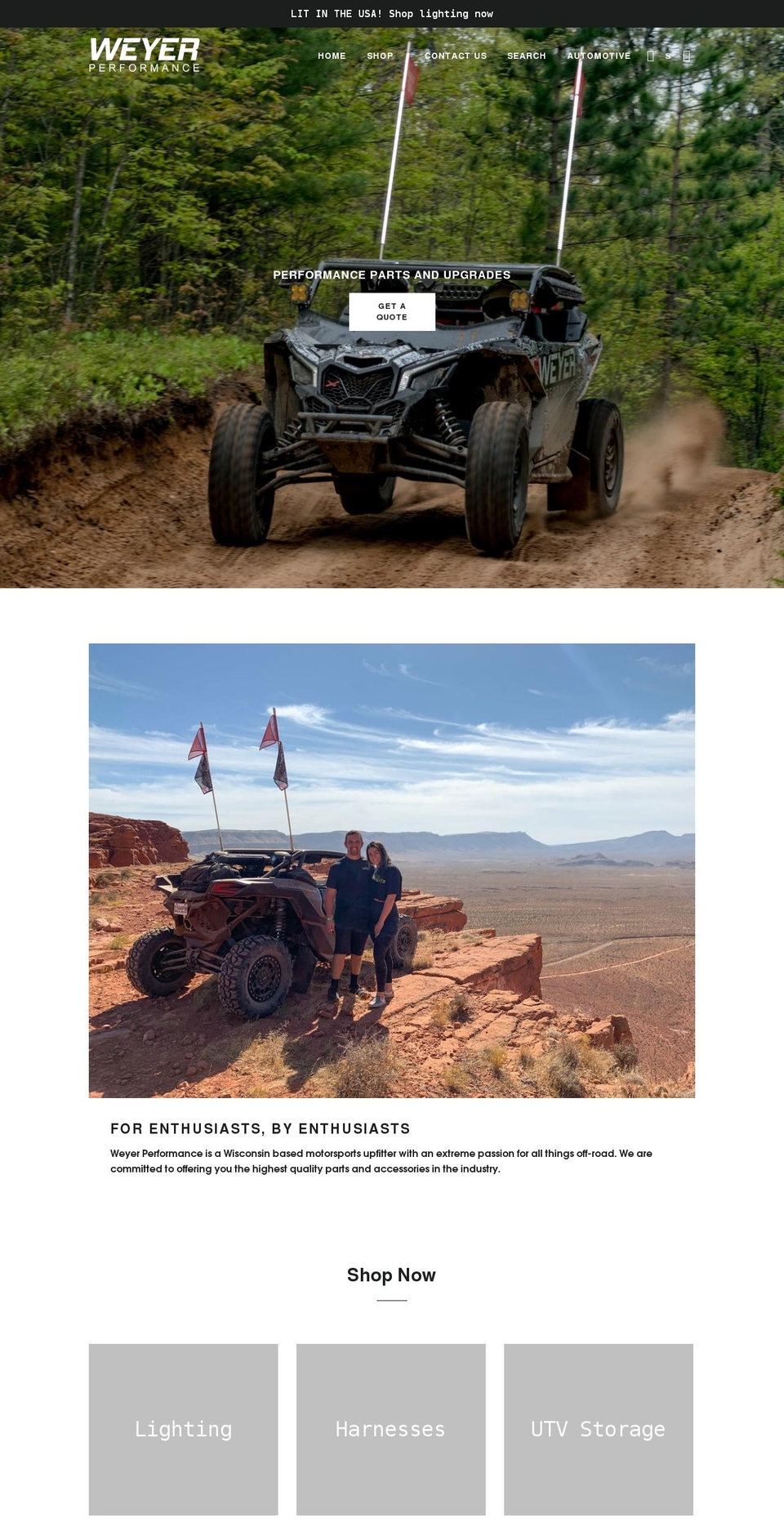 weyerperformance.com shopify website screenshot