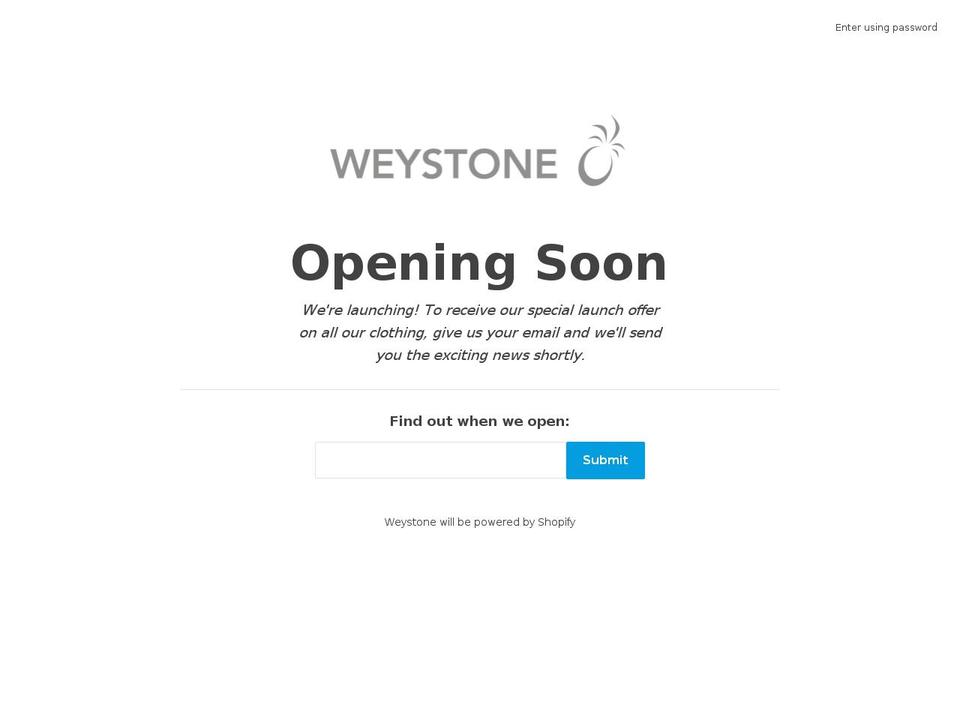 weystone.com shopify website screenshot