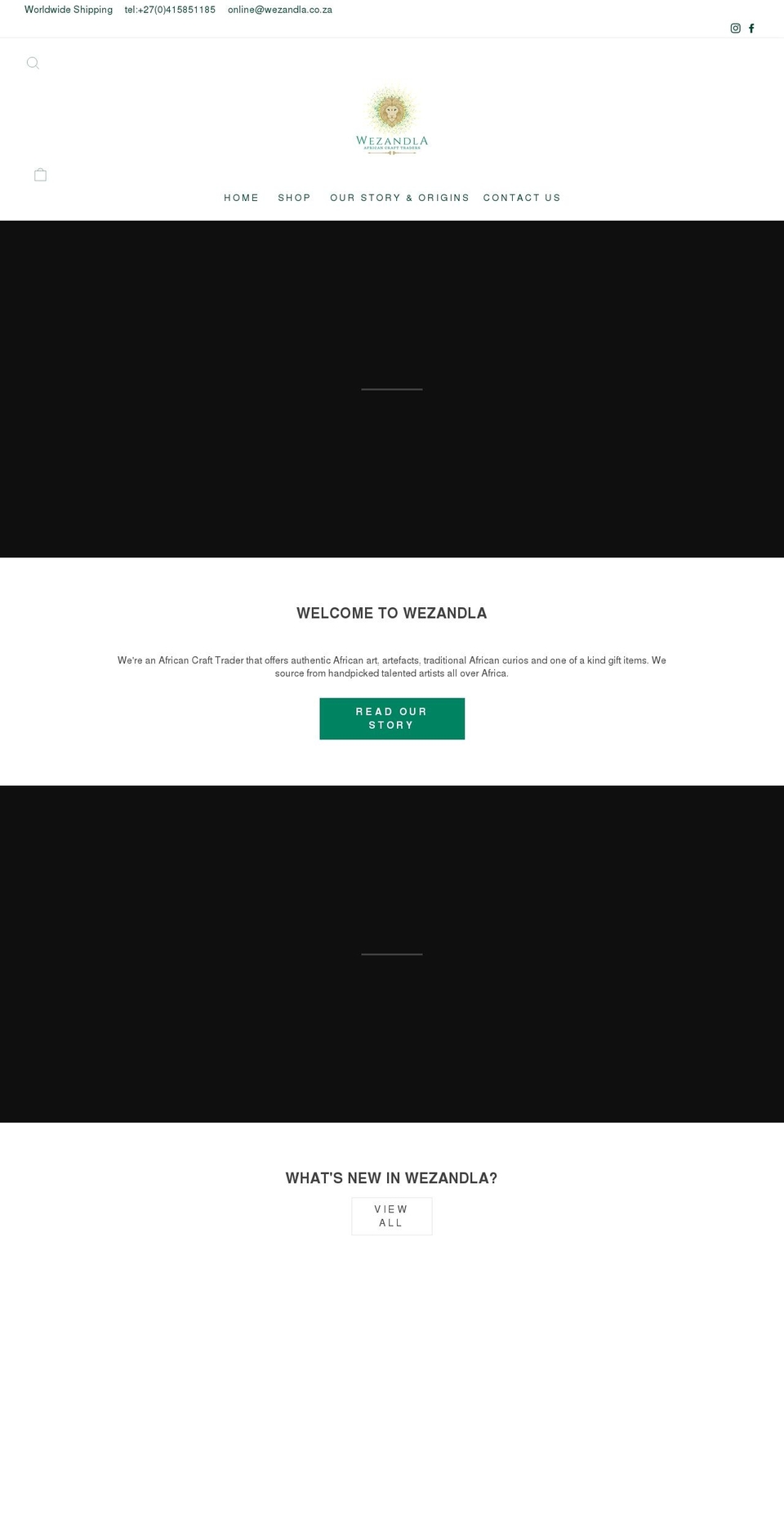 wezandla.co.za shopify website screenshot