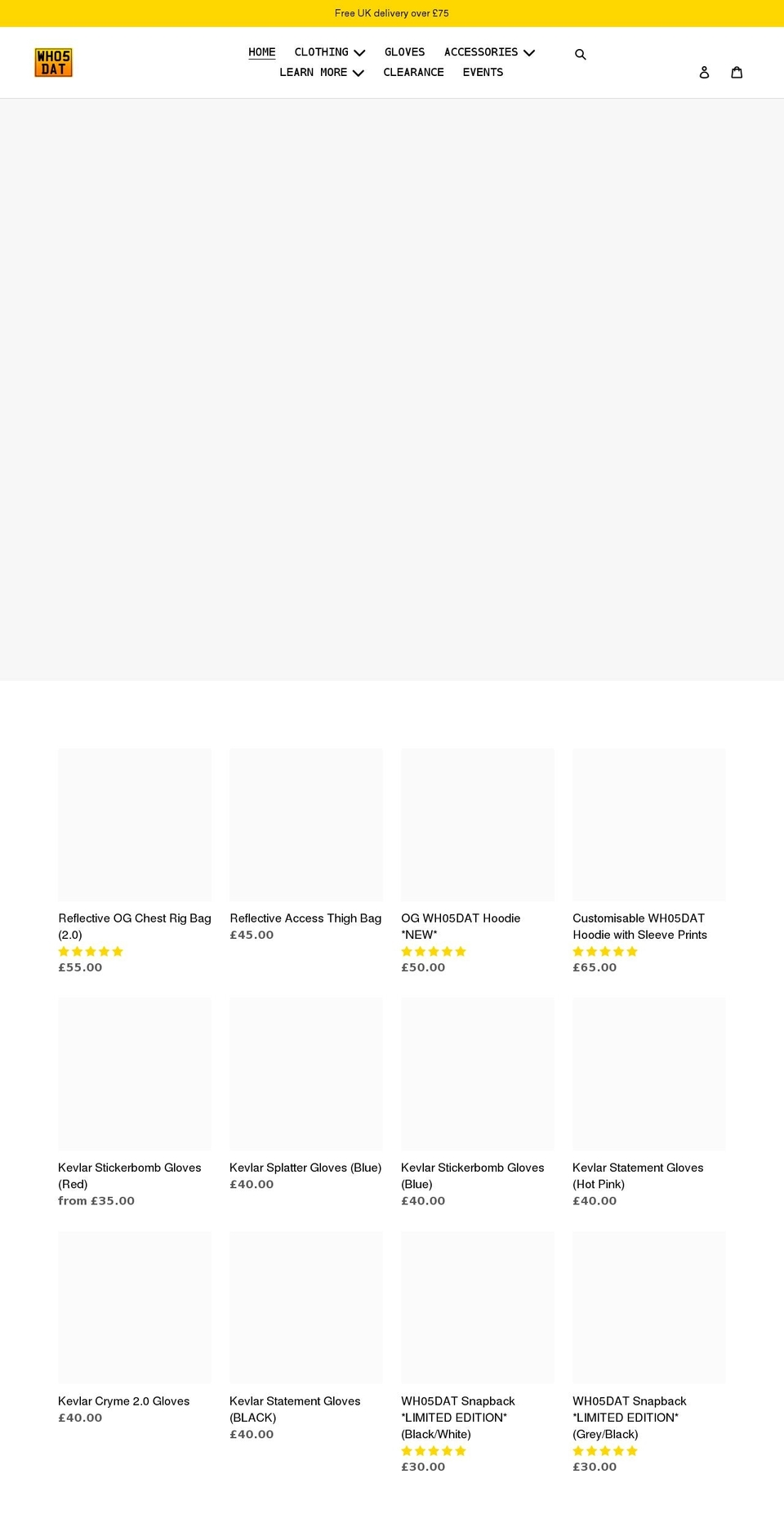 wh05dat.com shopify website screenshot