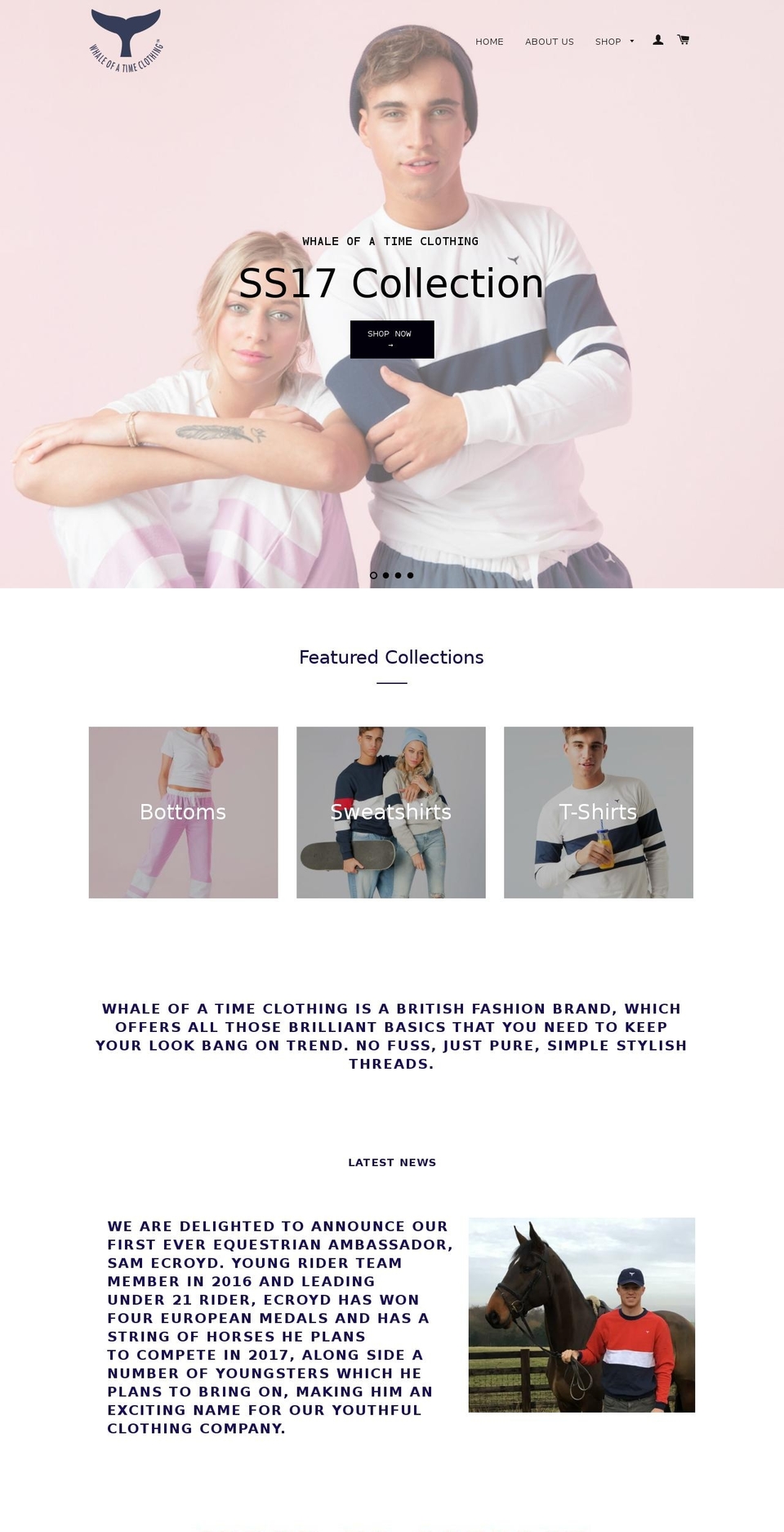 whaleofatimeclothing.com shopify website screenshot