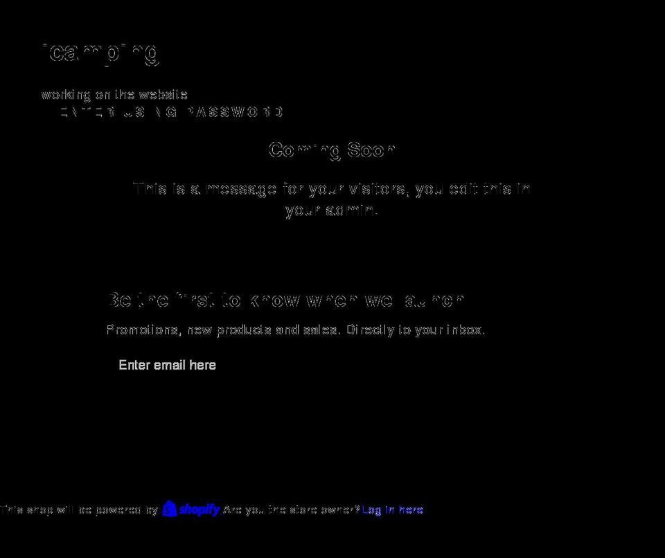 whataboutcamping.com shopify website screenshot