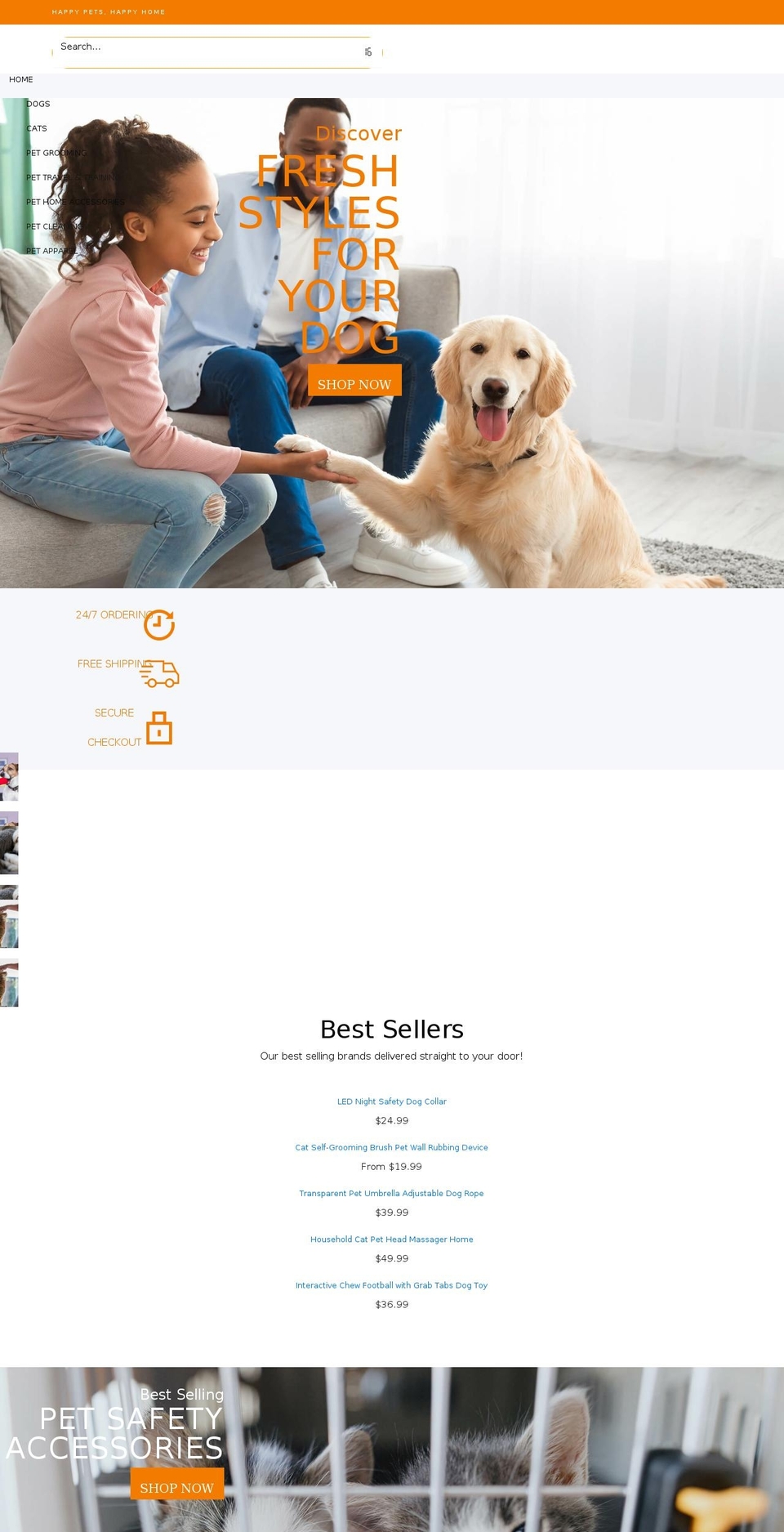 IC Theme® v Shopify theme site example whataboutourpets.com