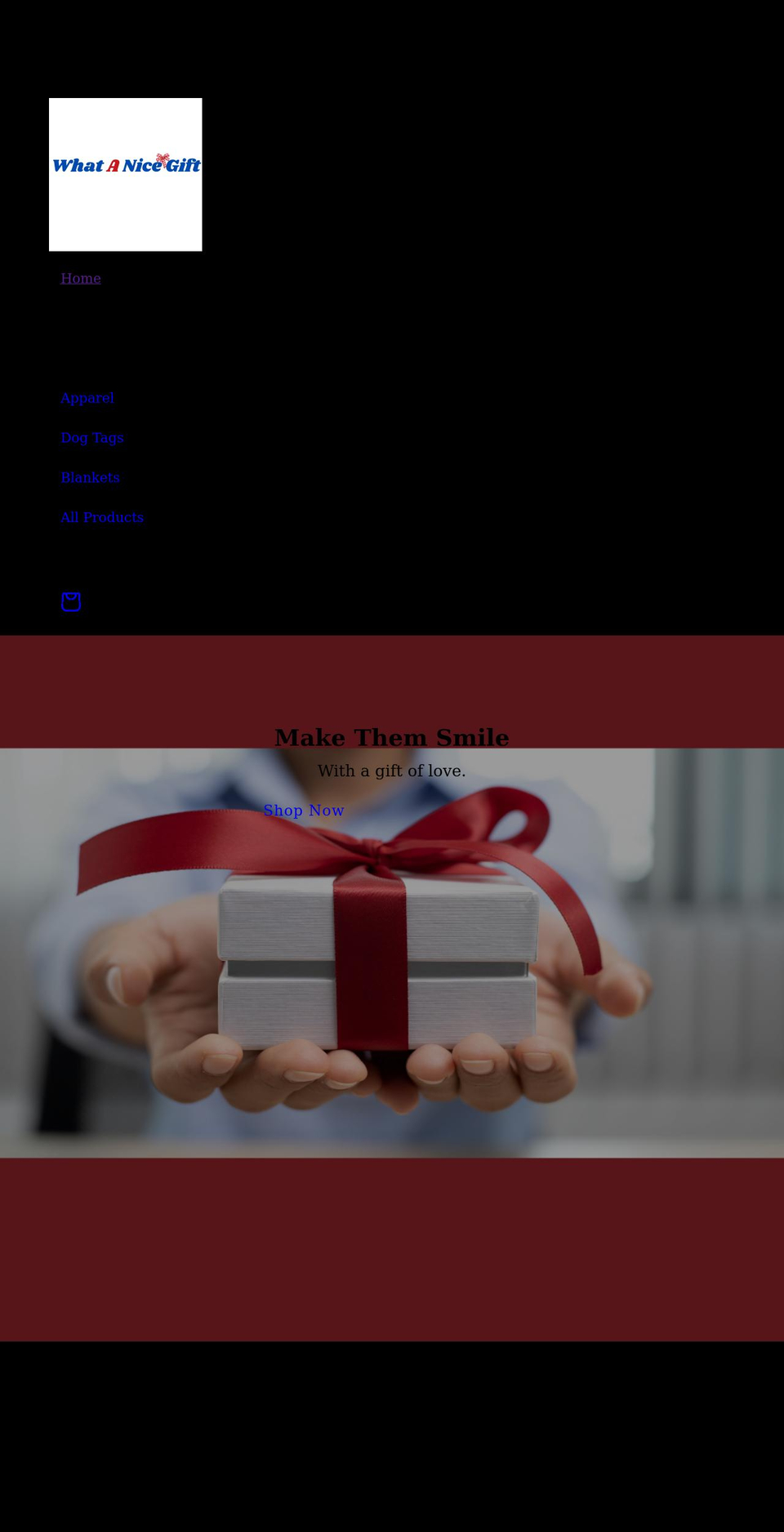 whatanicegift.com shopify website screenshot