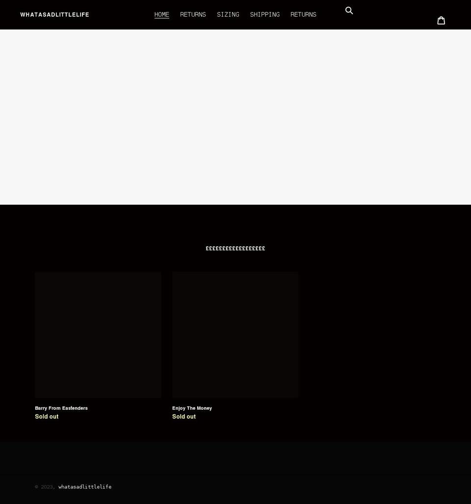 whatasadlittlelife.com shopify website screenshot