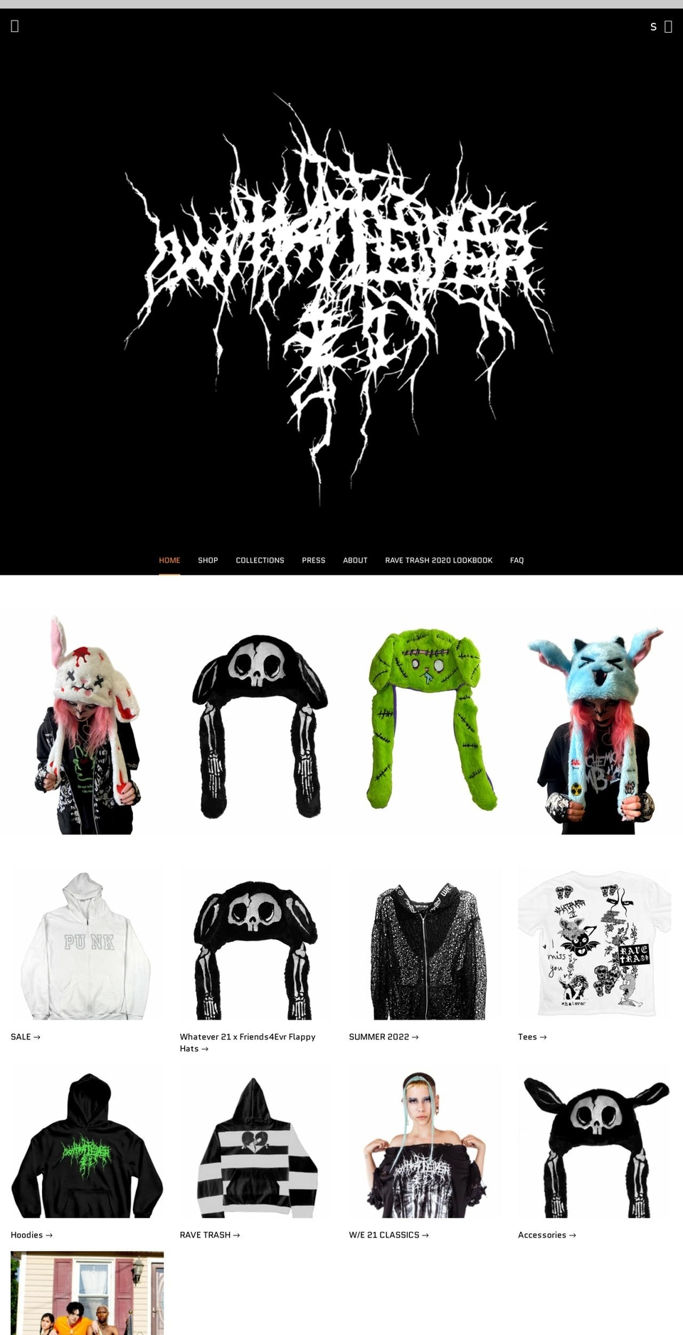 whatever21.net shopify website screenshot