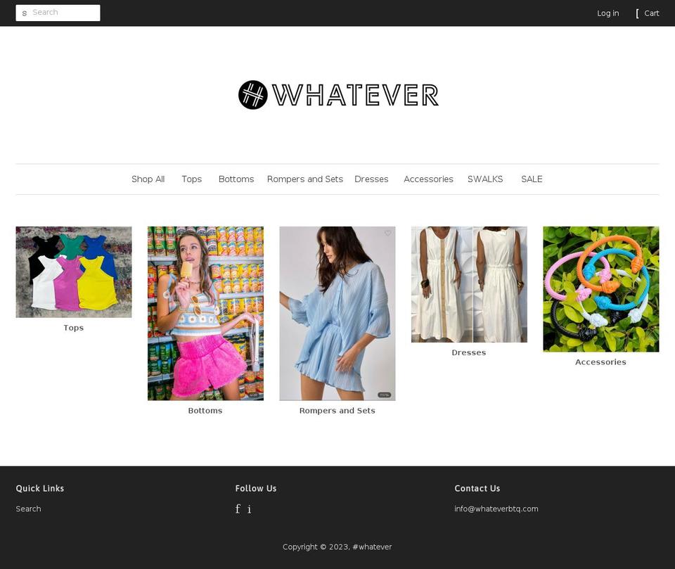 whateverbtq.com shopify website screenshot
