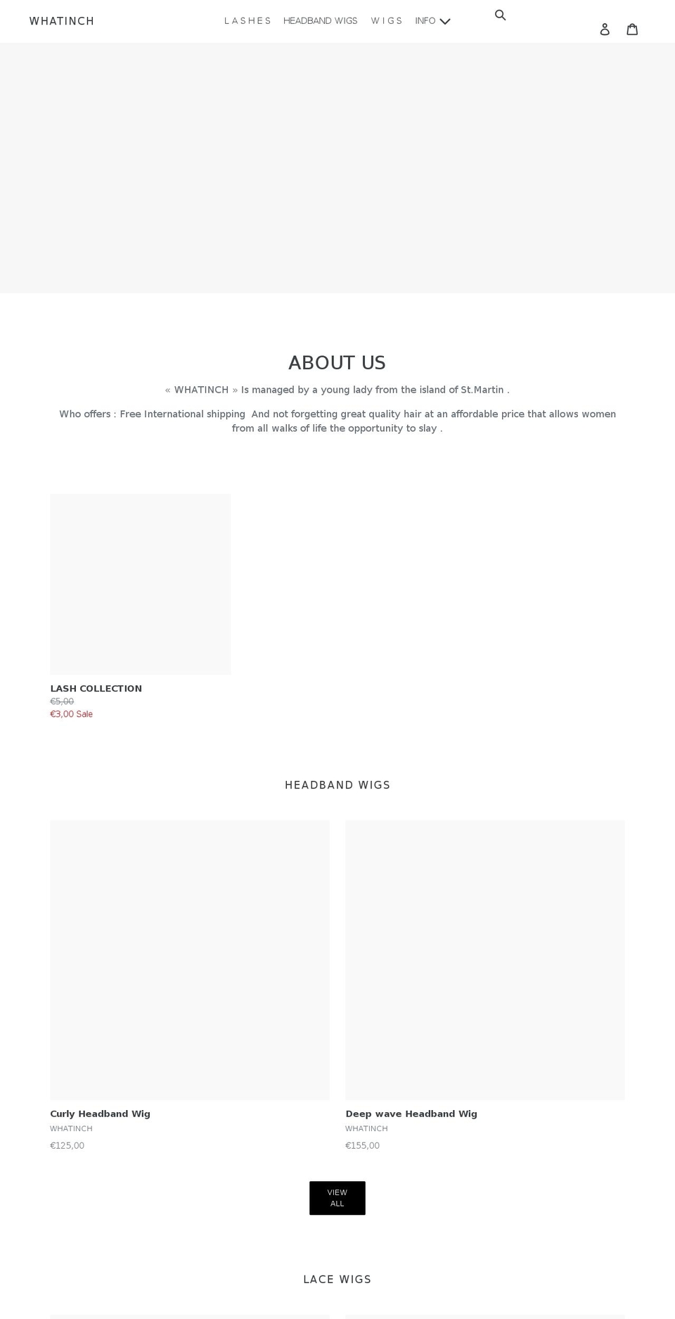 whatinch.com shopify website screenshot
