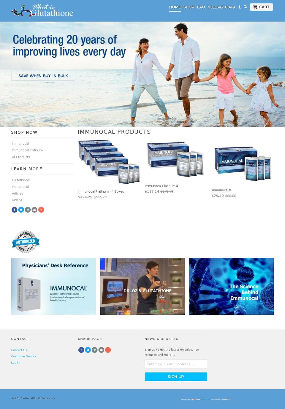 whatisglutathione.com shopify website screenshot