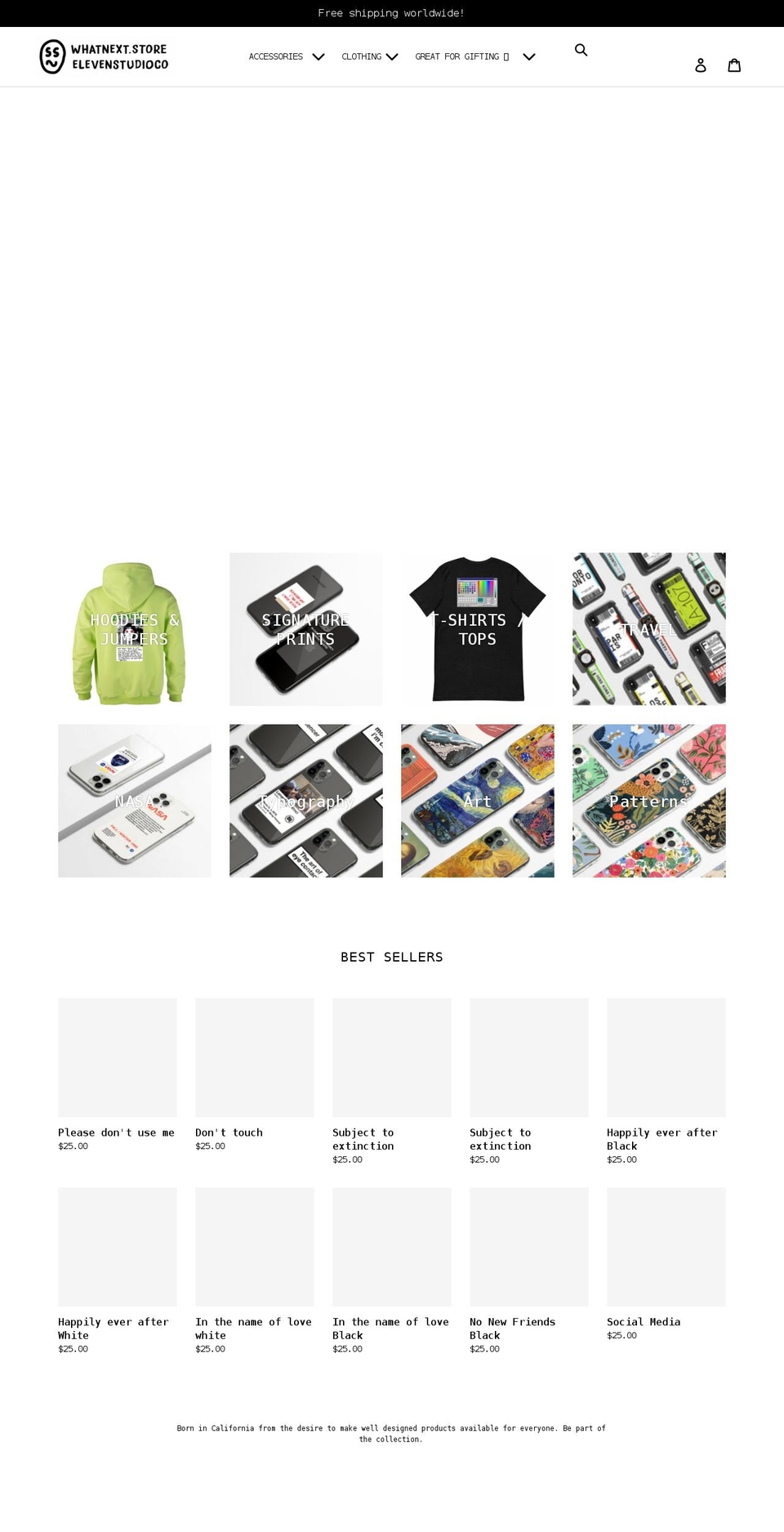 whatnext.store shopify website screenshot