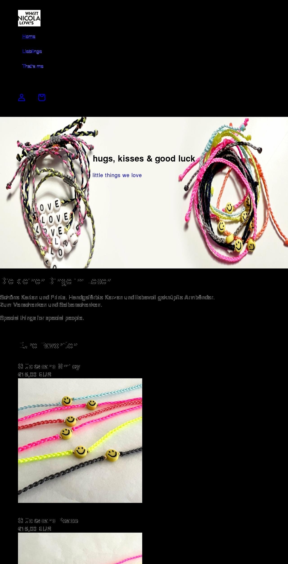 whatnicolaloves.de shopify website screenshot