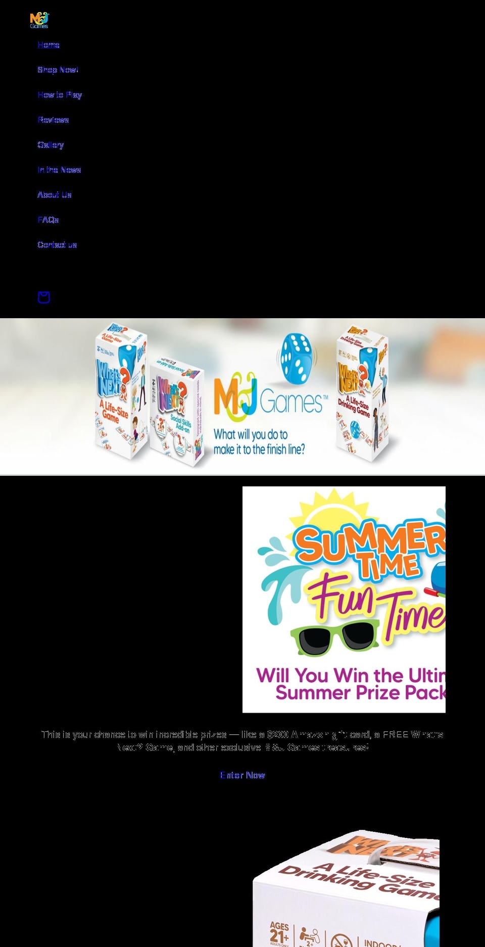 whatsnextthegame.com shopify website screenshot