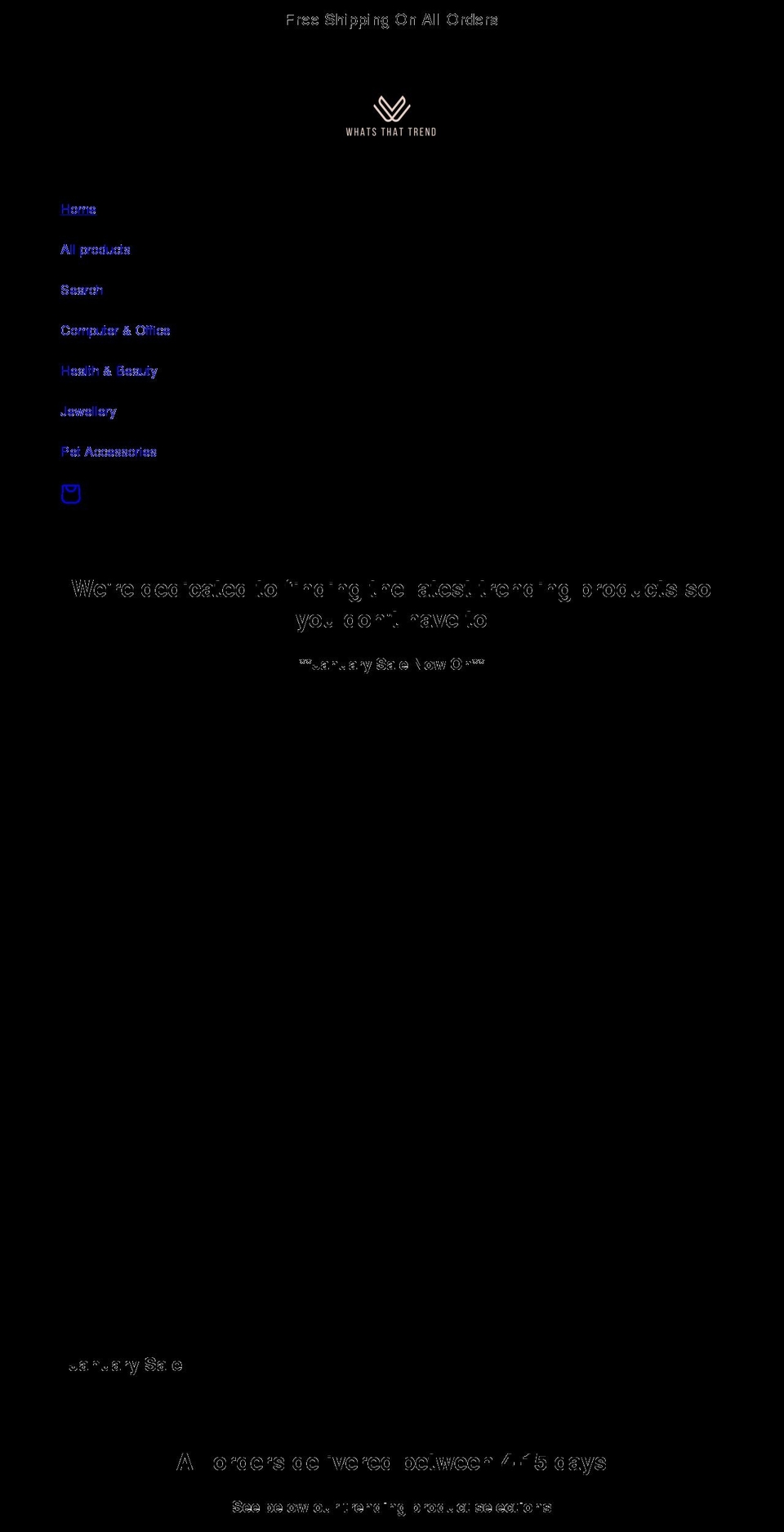 whatsthattrend.com shopify website screenshot