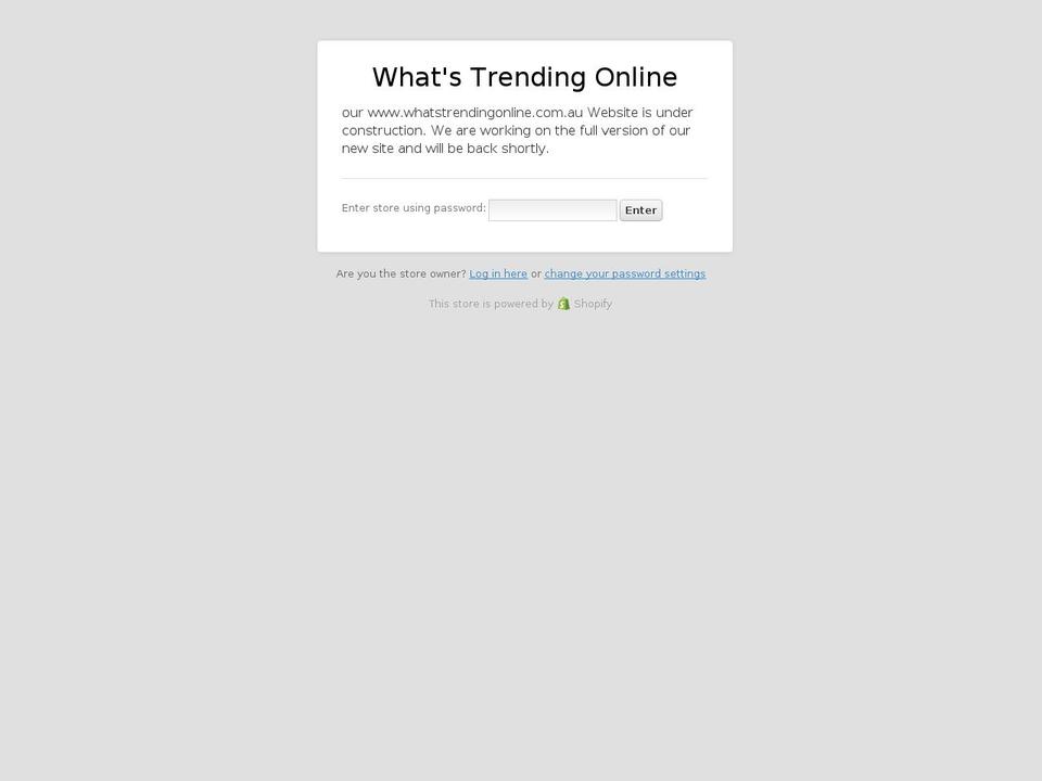 whatstrendingonline.com.au shopify website screenshot