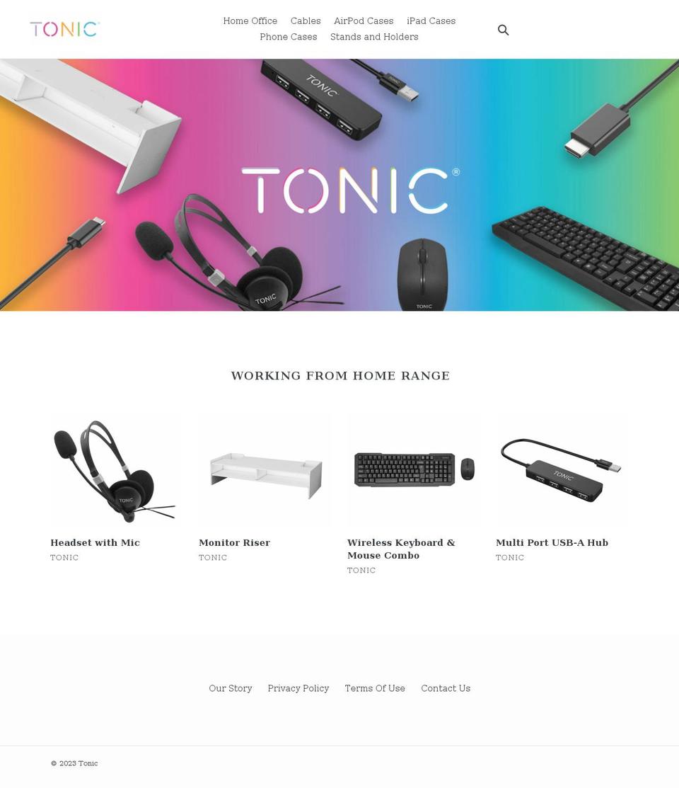 whatsyourtonic.com shopify website screenshot
