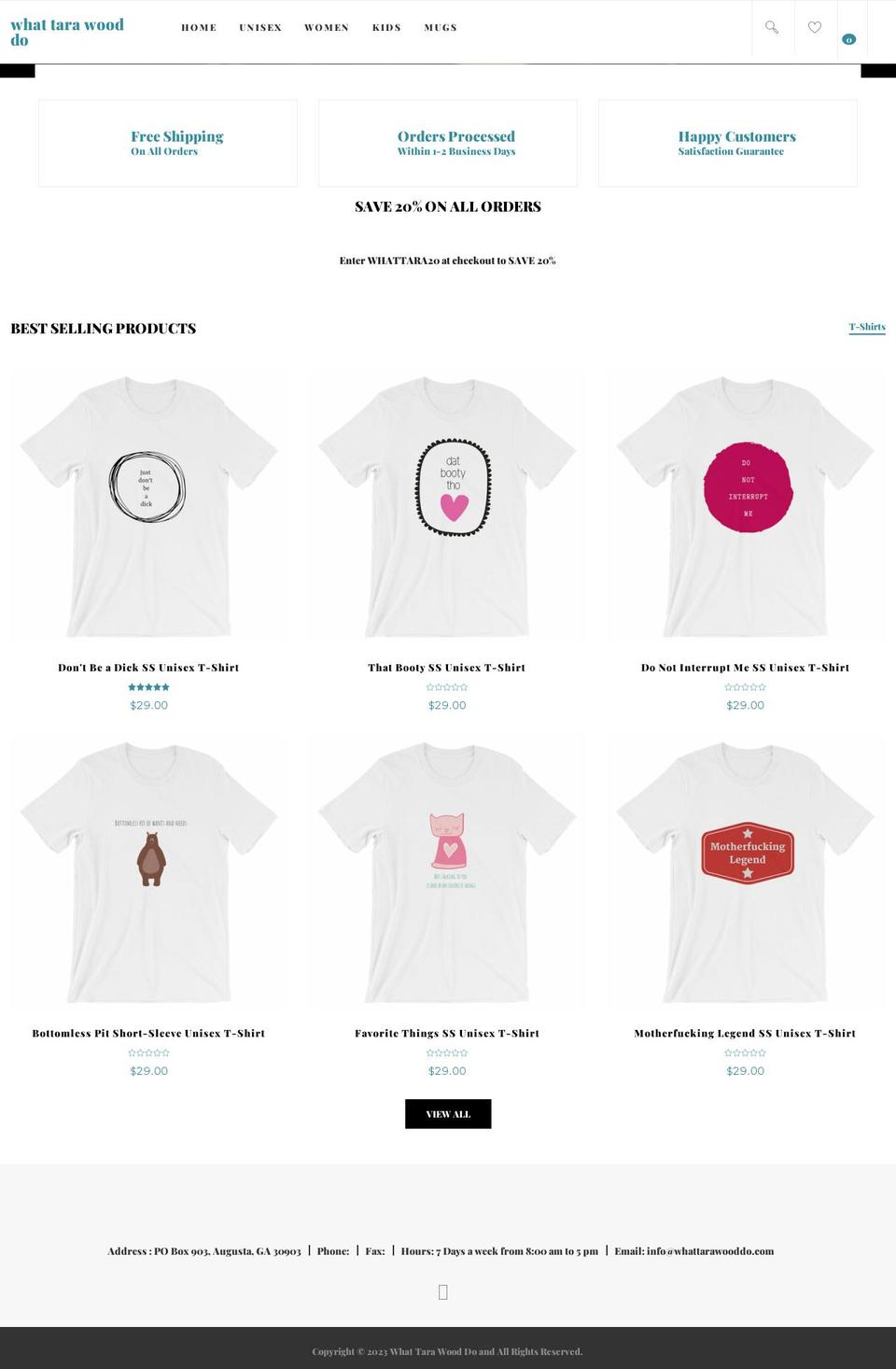 whattarawooddo.com shopify website screenshot