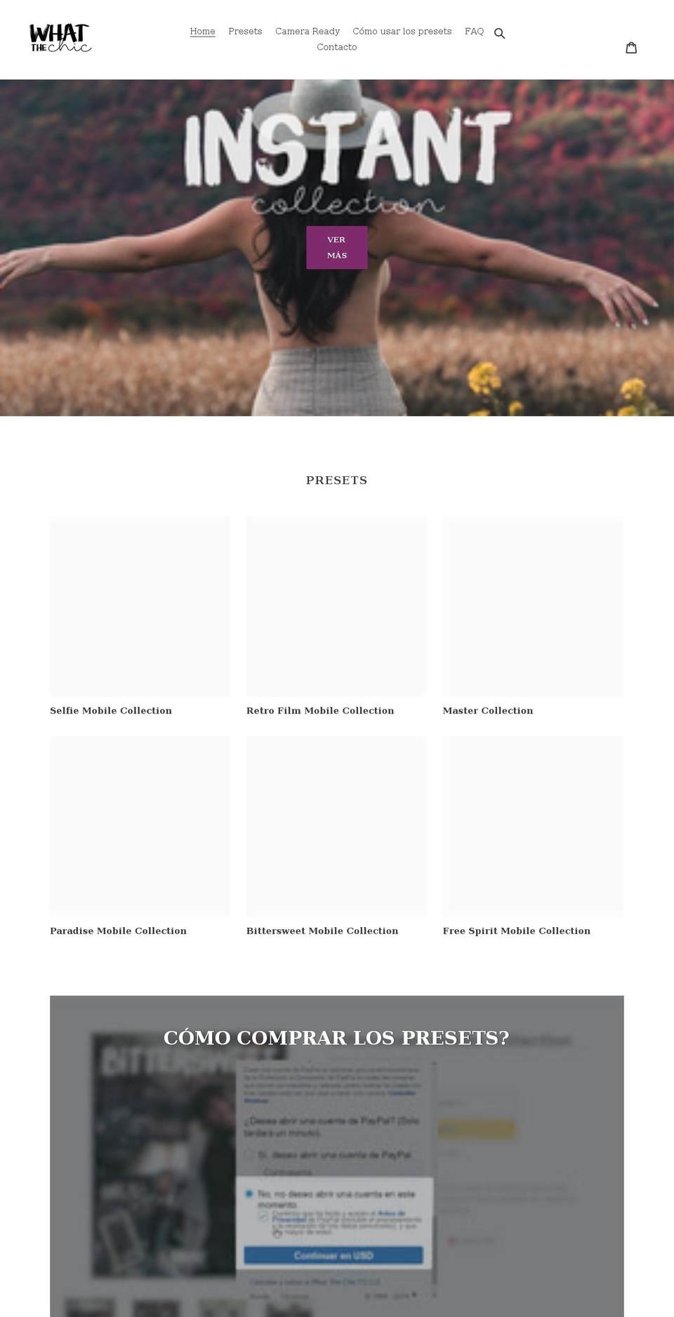 whatthechic.com shopify website screenshot