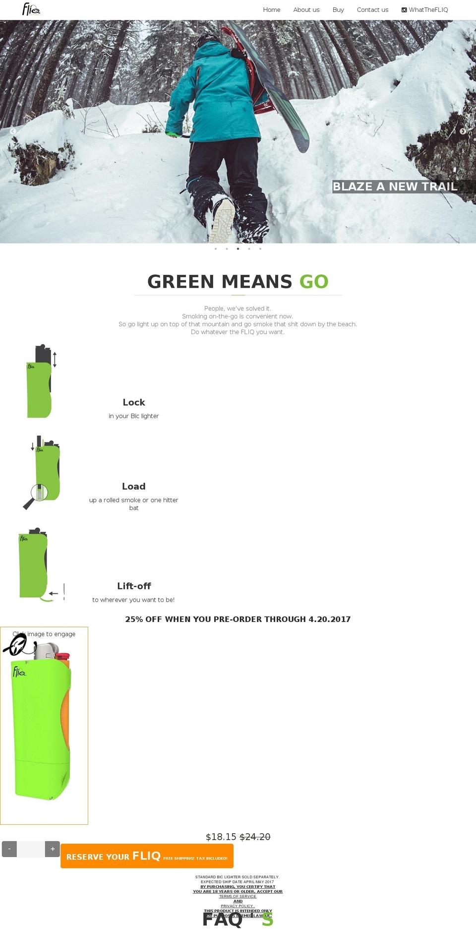 whatthefliq.com shopify website screenshot