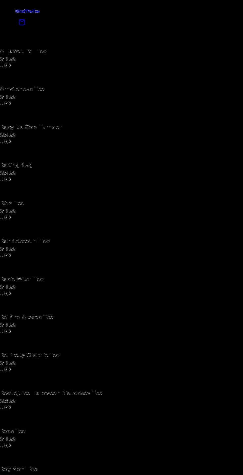 whatthetee.com shopify website screenshot
