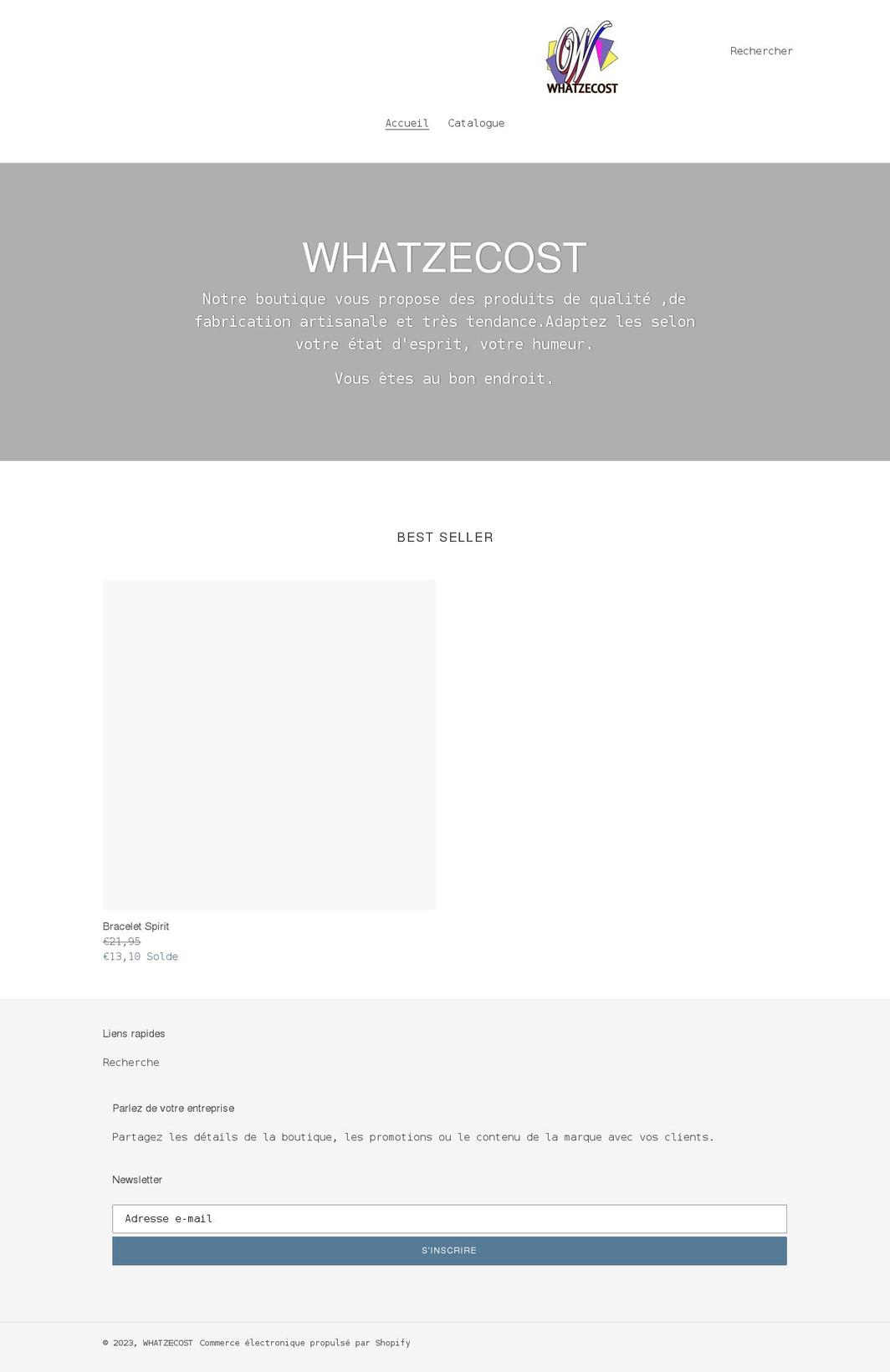 whatzecost.com shopify website screenshot