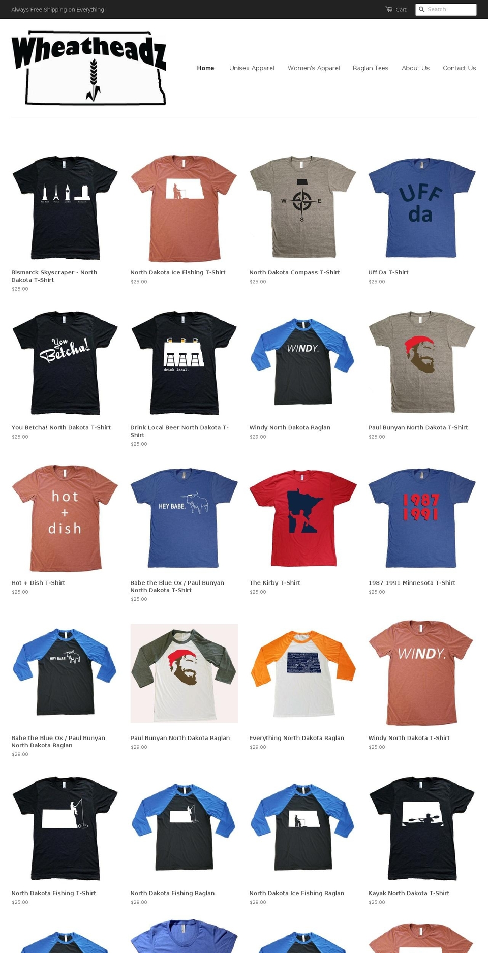 wheatheadz.com shopify website screenshot