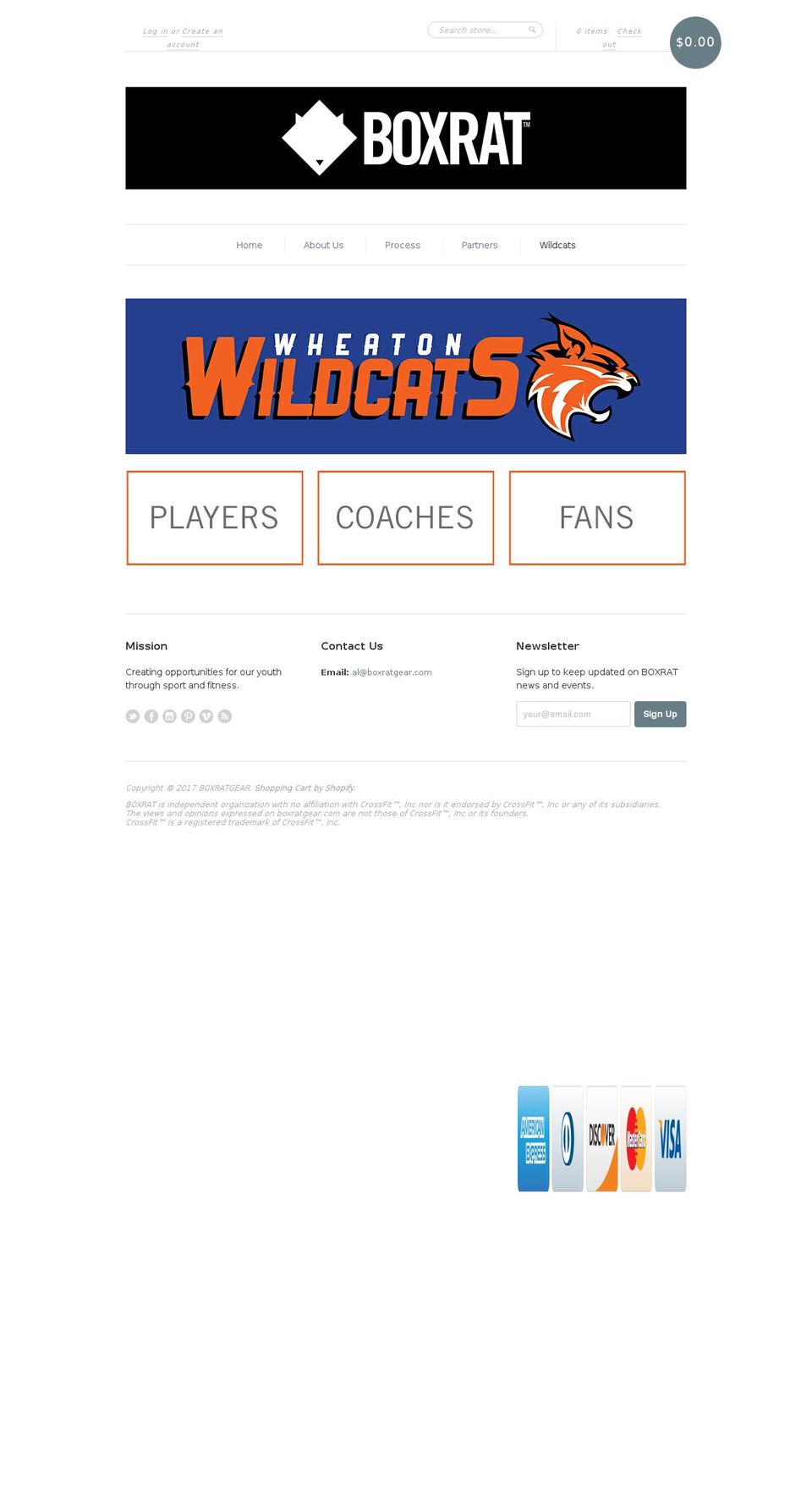 wheatonwildcatsgear.com shopify website screenshot