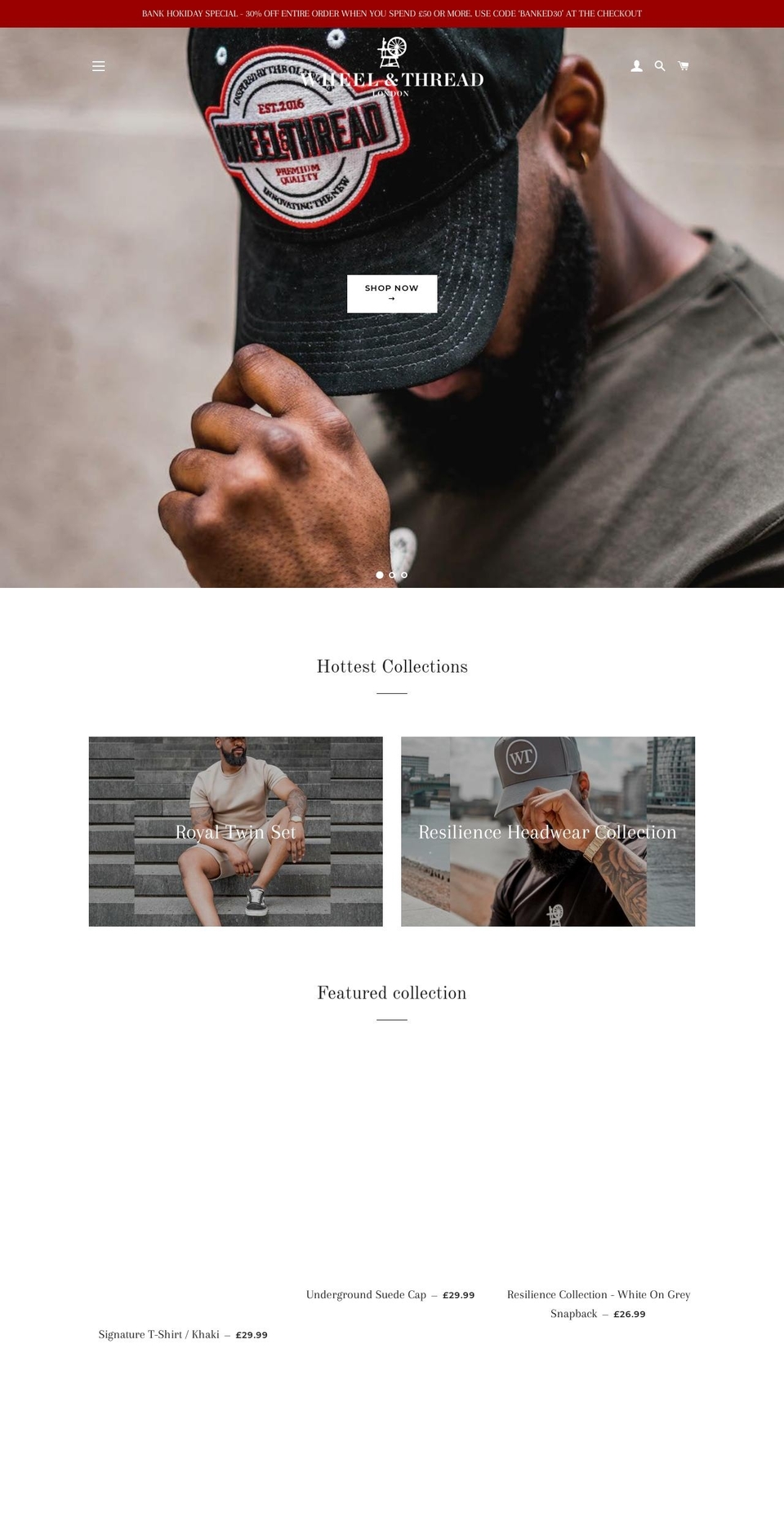 wheelandthread.co.uk shopify website screenshot