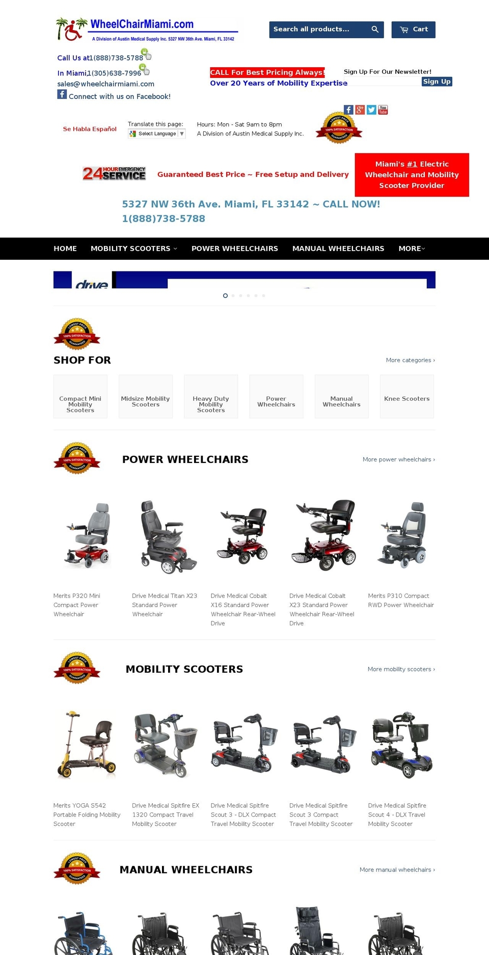 wheelchairmiami.com shopify website screenshot