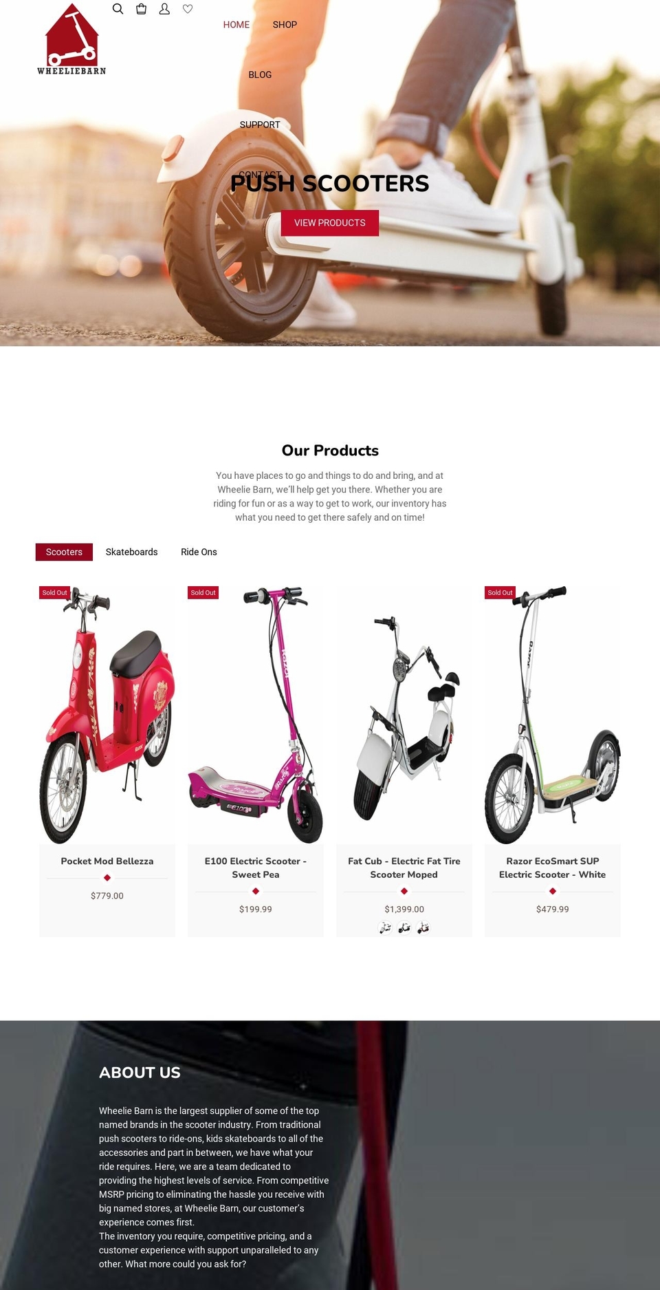 Yummi Shopify theme site example wheeliebarn.myshopify.com