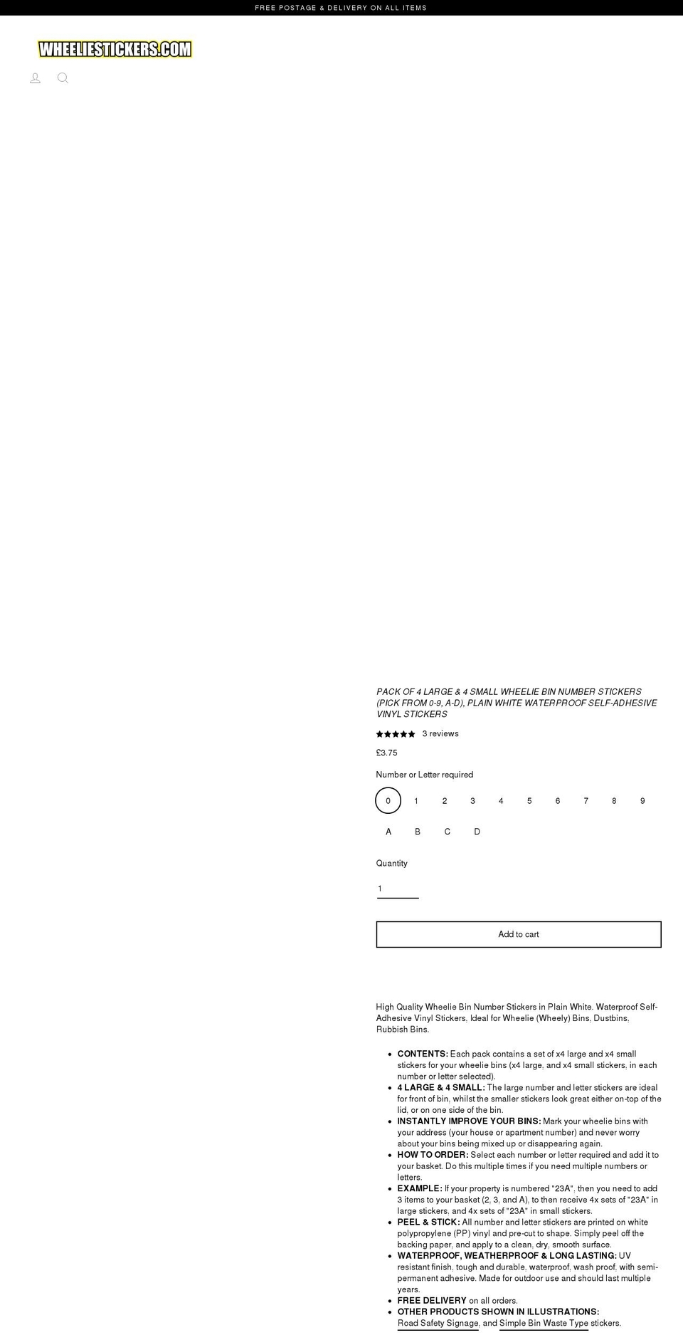 wheeliestickers.com shopify website screenshot