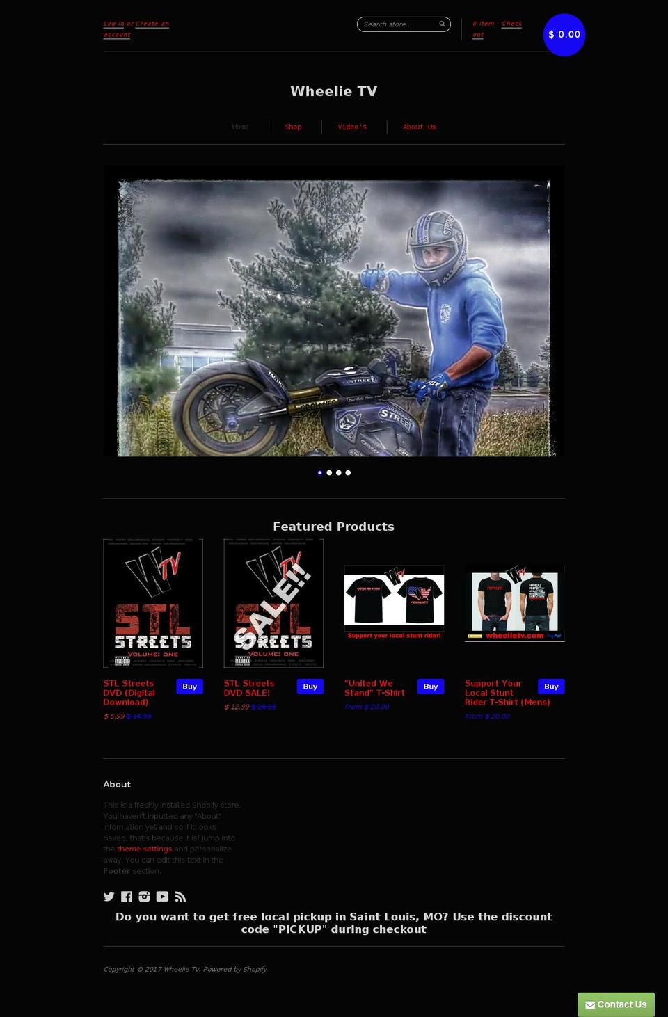 wheelietv.com shopify website screenshot