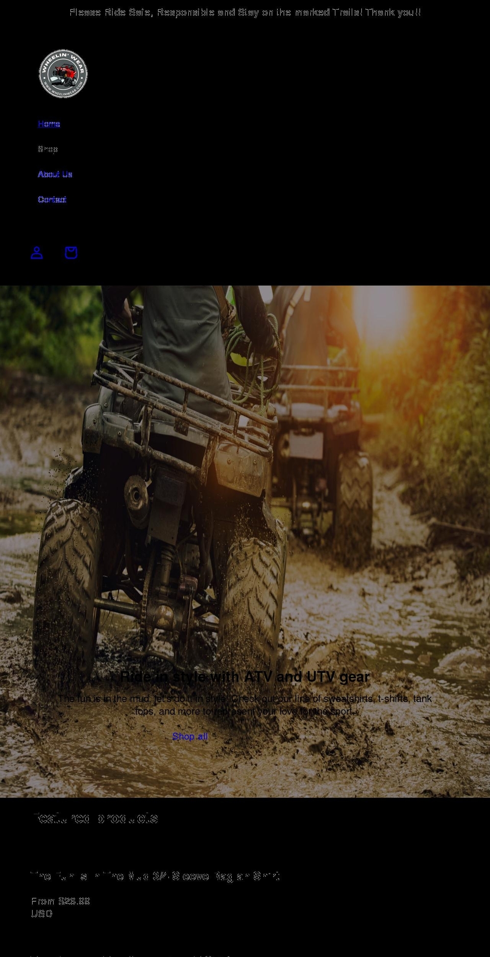 wheelinwear.com shopify website screenshot