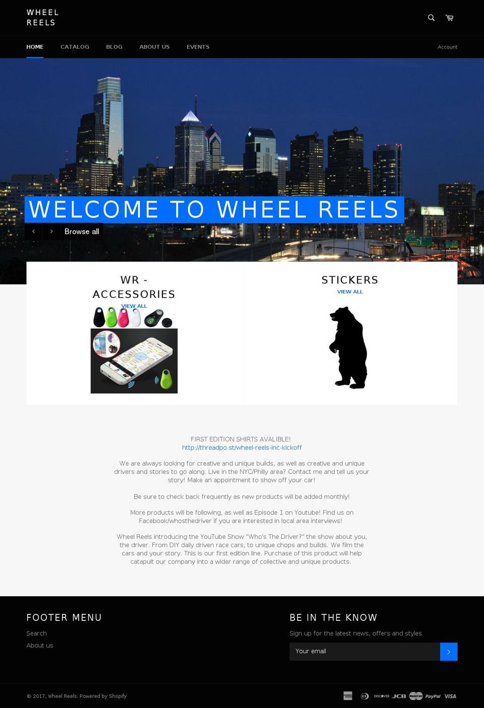 wheelreels.com shopify website screenshot